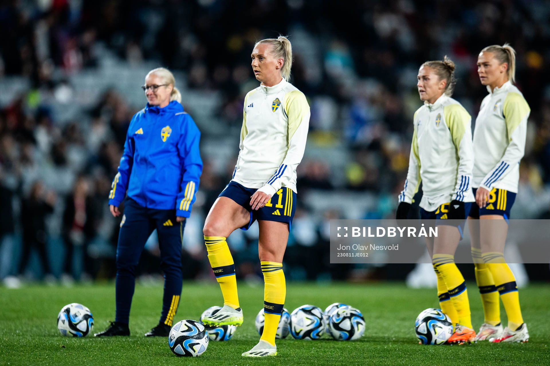 Stina Blackstenius, Filippa Angeldahl and Fridolina Rolfö