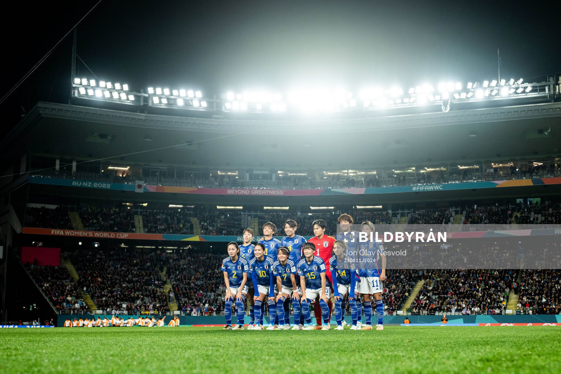 The starting eleven of Japan ahead of the FIFA Women's World Cup quarterfinal between Japan and Sweden on August 11, 2023 in Auckland.