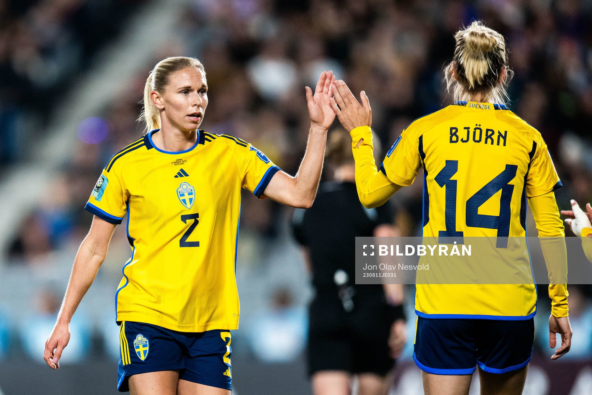 Jonna Andersson and Nathalie Björn of Sweden