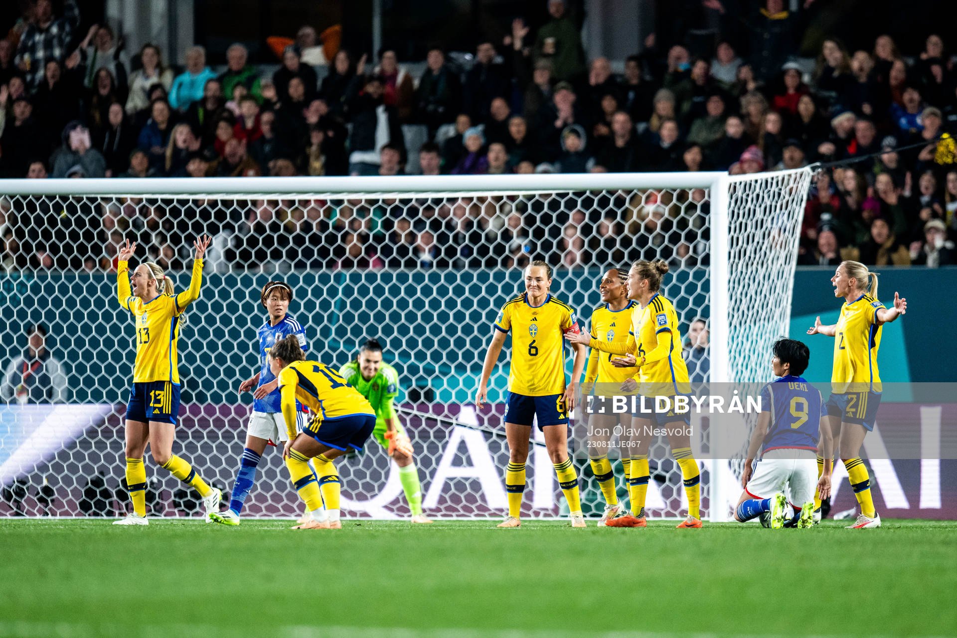Players of Sweden reacts