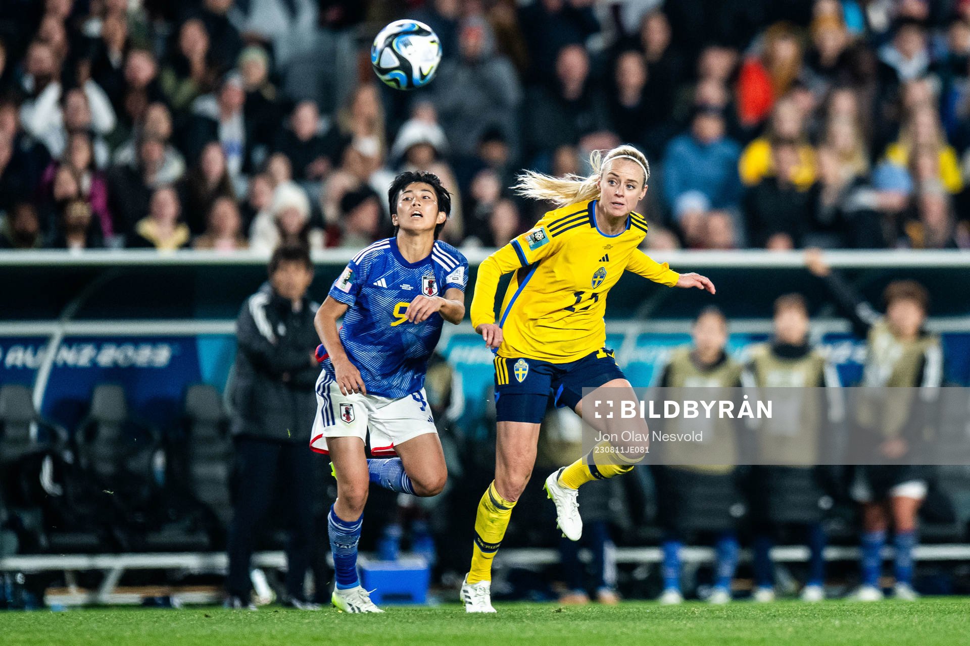 Riko Ueki of Japan and Amanda Ilestedt of Sweden