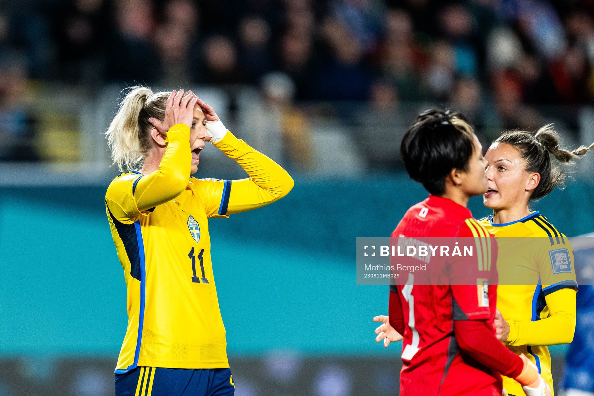 Stina Blackstenius of Sweden reacts