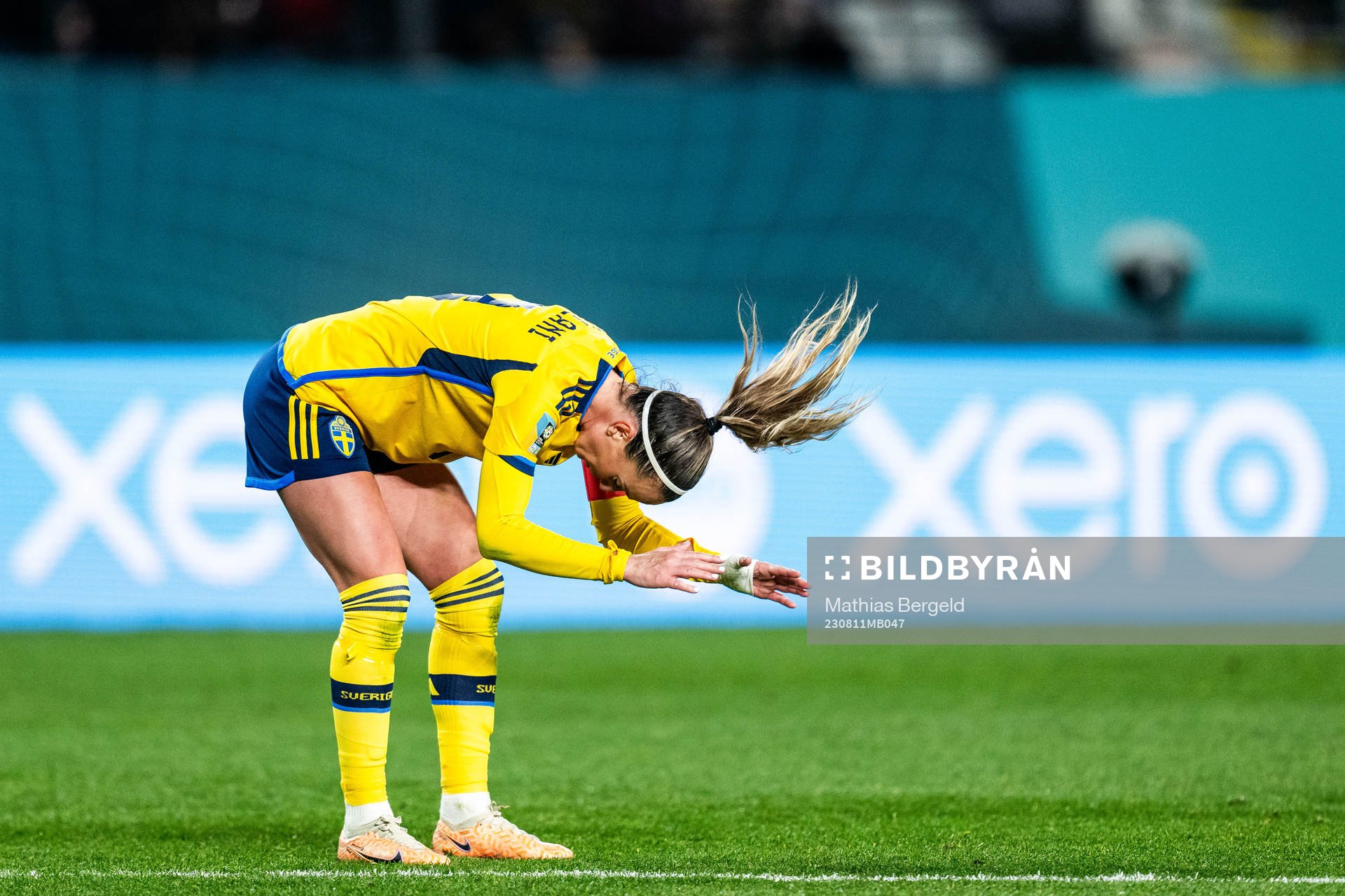 Kosovare Asllani of Sweden reacts