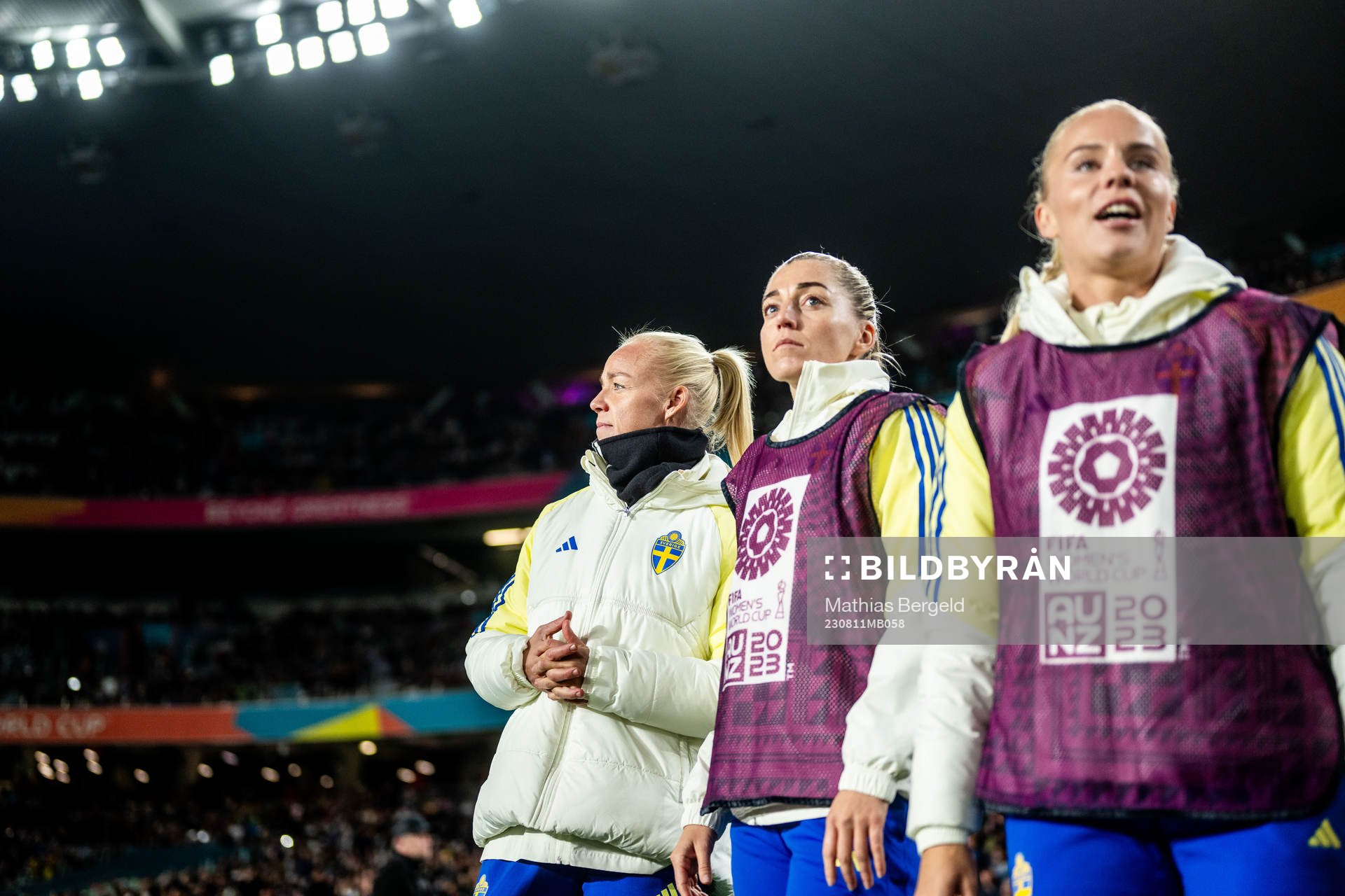 Caroline Seger, Linda Sembrant and Stina Lennartsson of