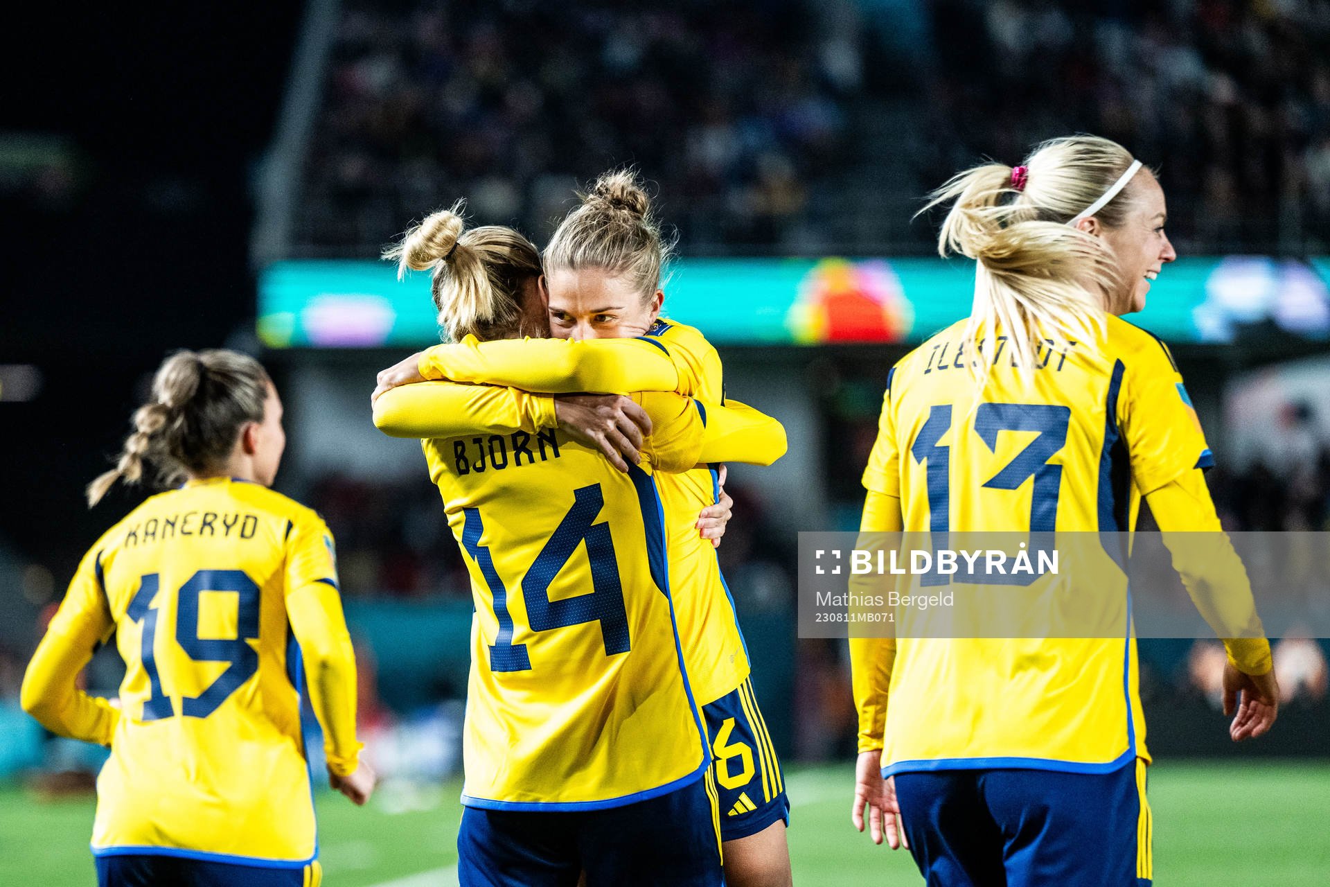 Nathalie Björn and Filippa Angeldahl of Sweden celebrates