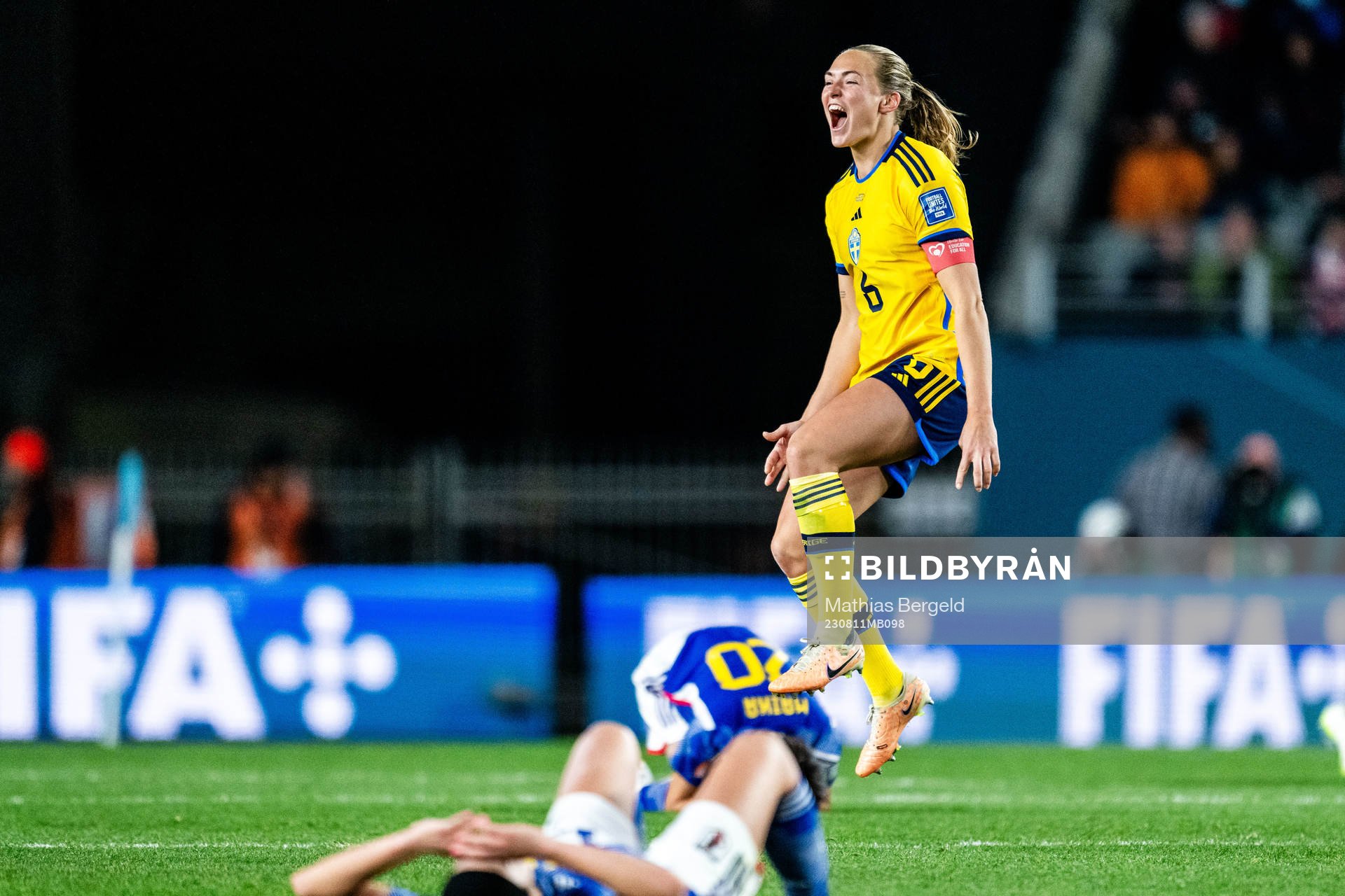 Magdalena Eriksson of Sweden celebrates