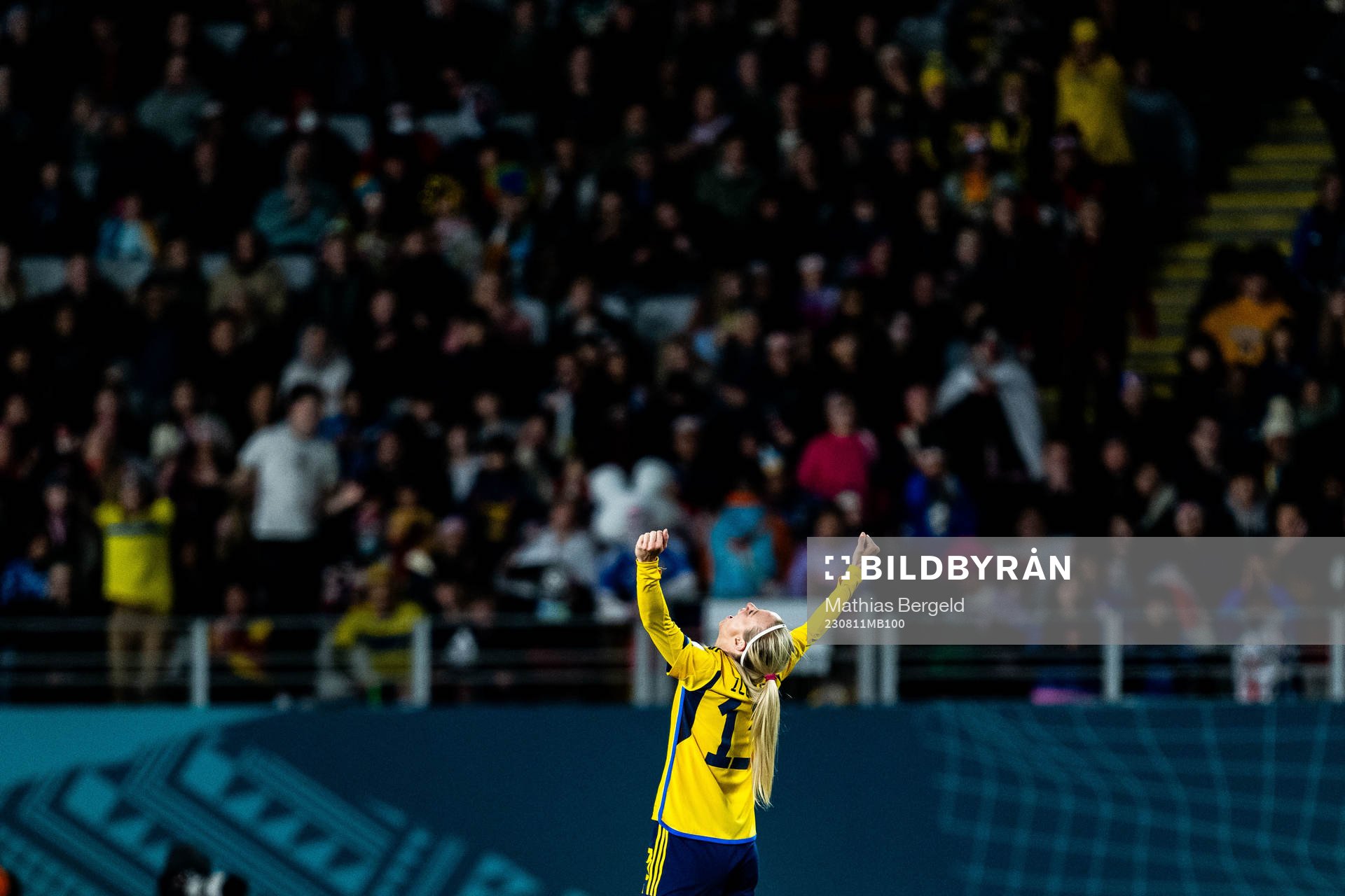 Amanda Ilestedt of Sweden celebrates