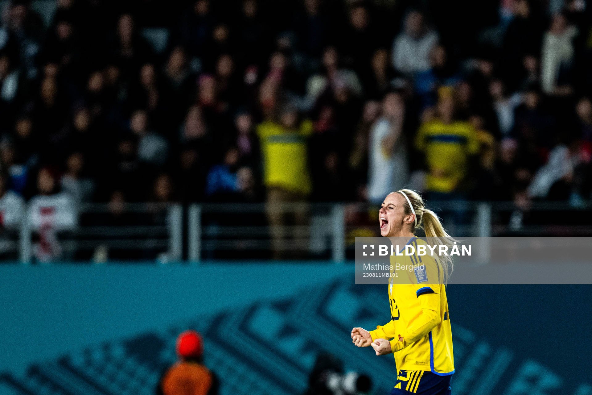 Amanda Ilestedt of Sweden celebrates