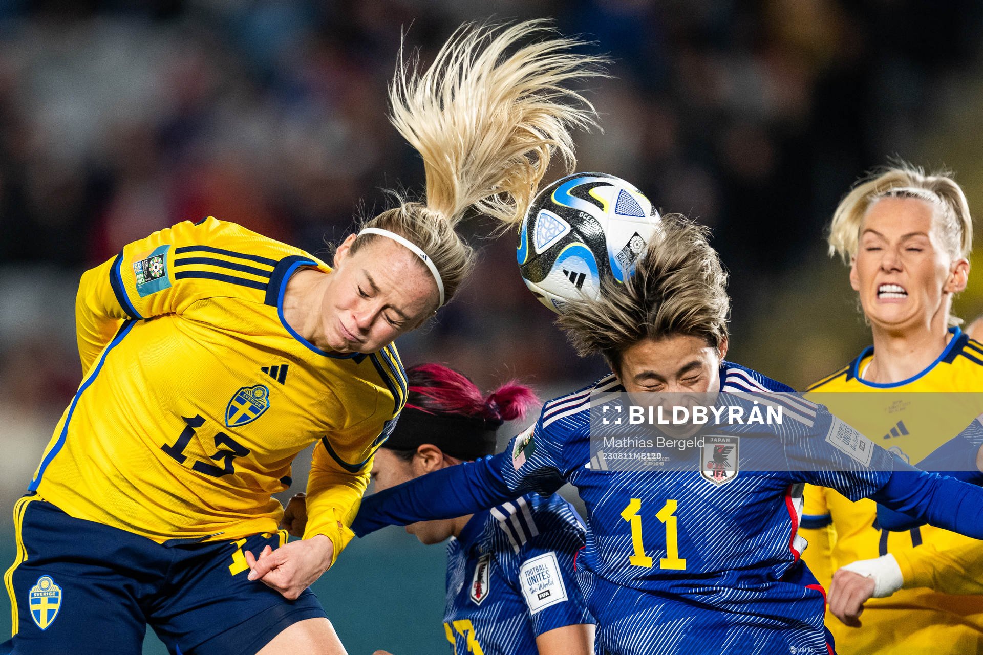 Amanda Ilestedt of Sweden and Mina Tanaka of Japan