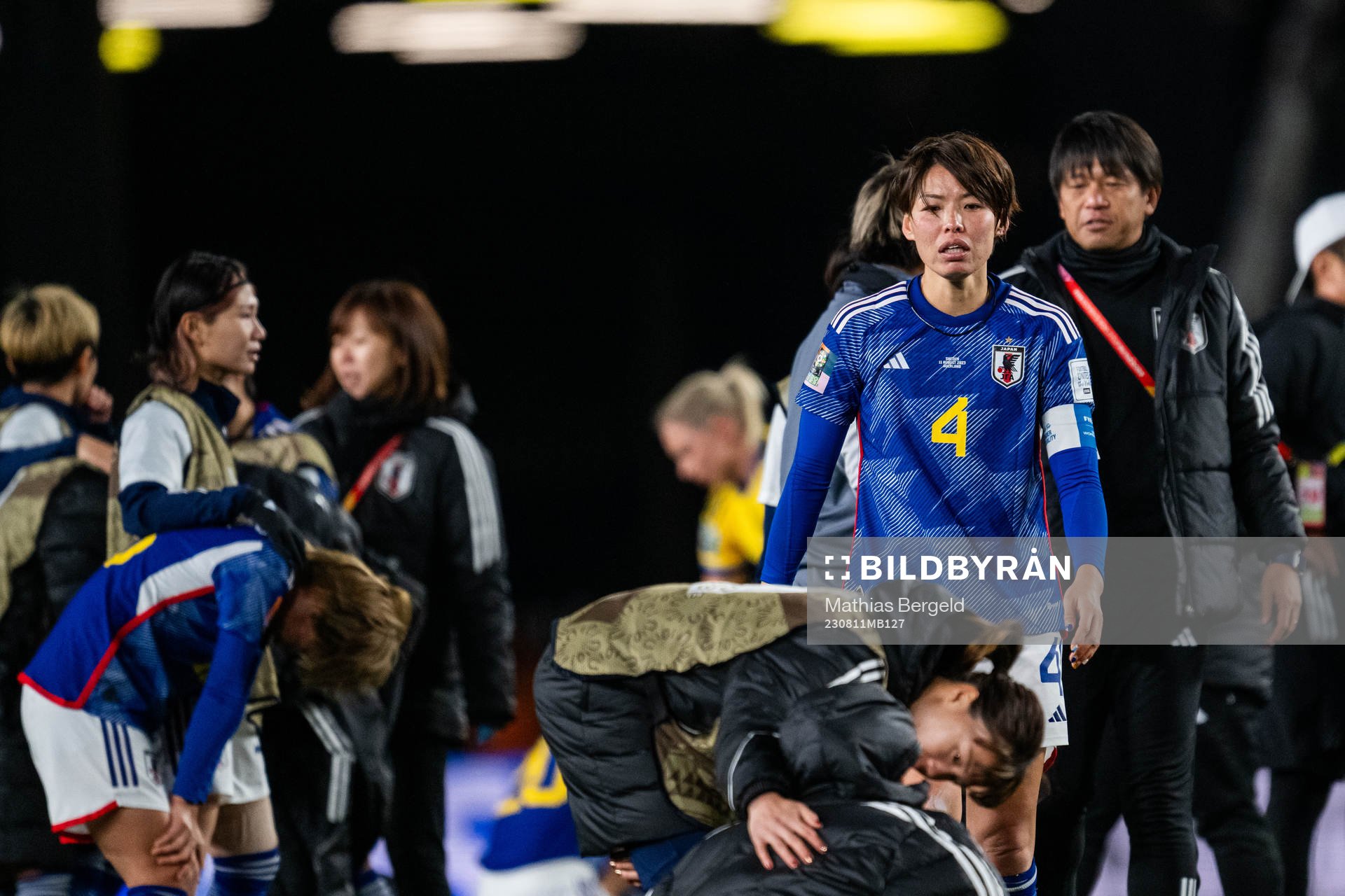 Saki Kumagai of Japan looks dejected