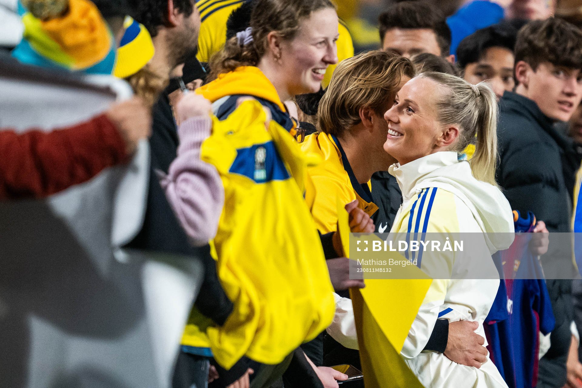 Stina Blackstenius of Sweden with boyfriend Erik Sundvall