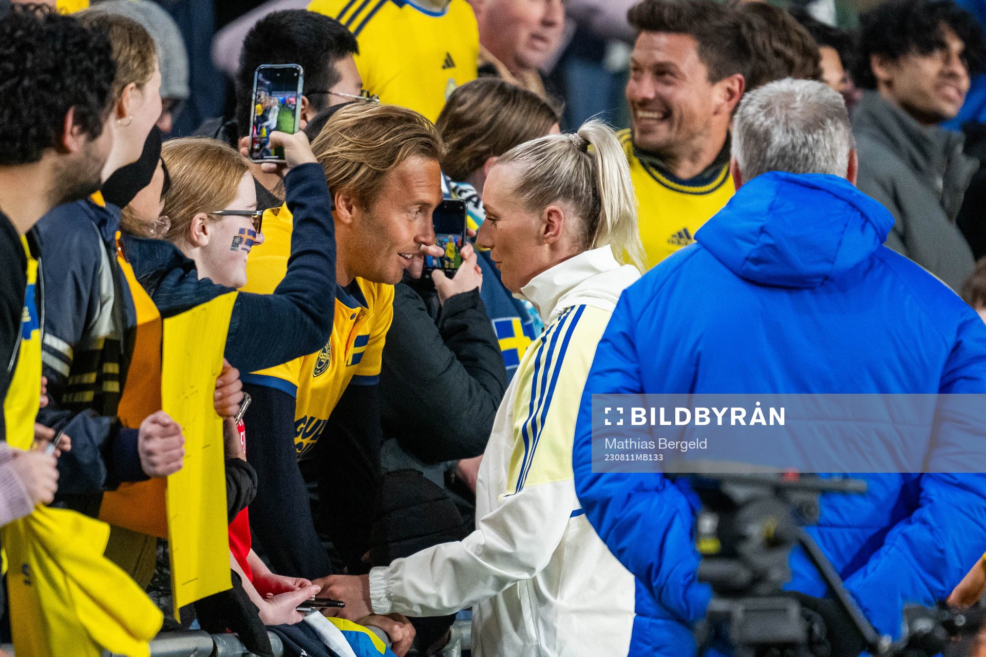 Stina Blackstenius of Sweden with boyfriend Erik Sundvall