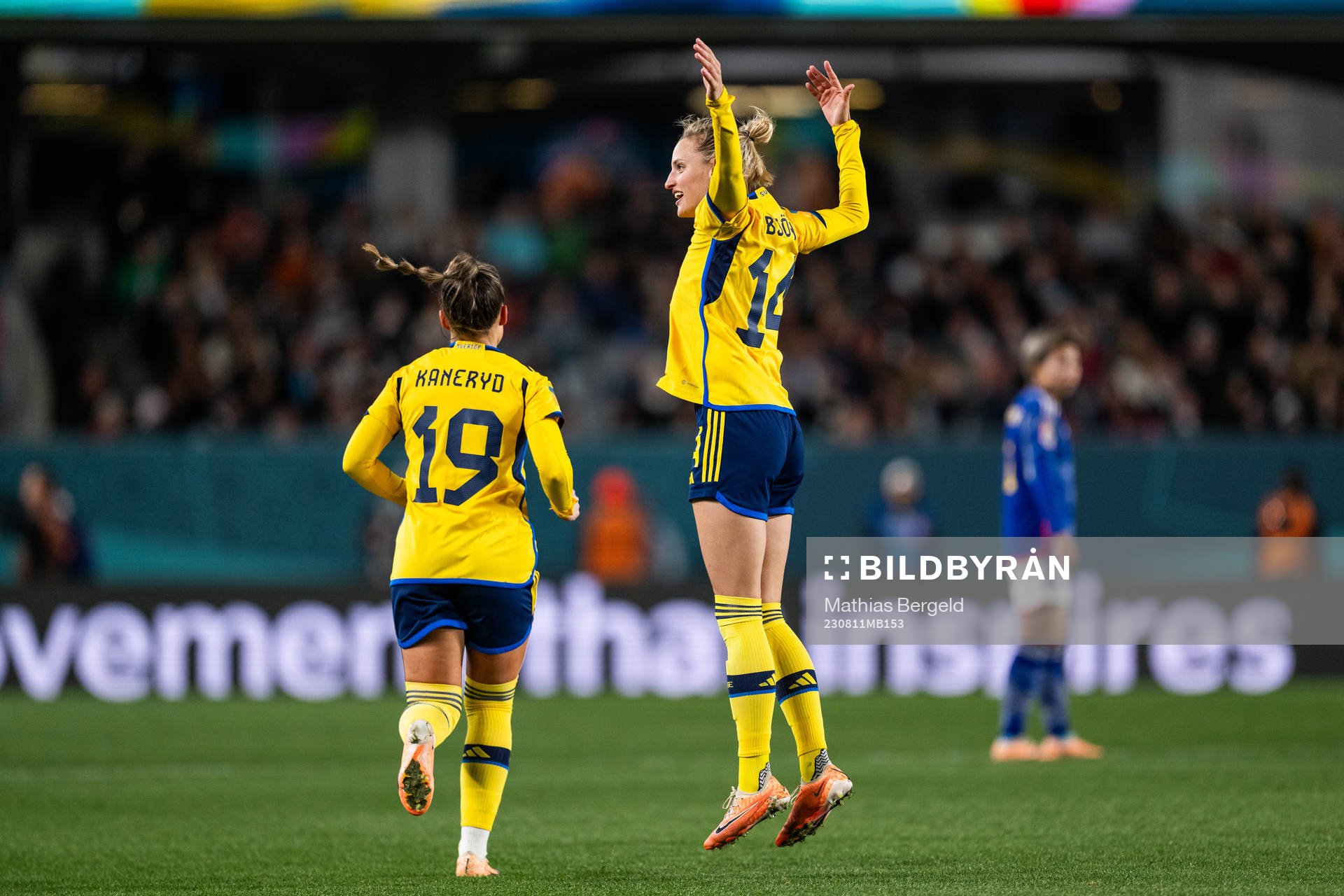Nathalie Björn of Sweden celebrates