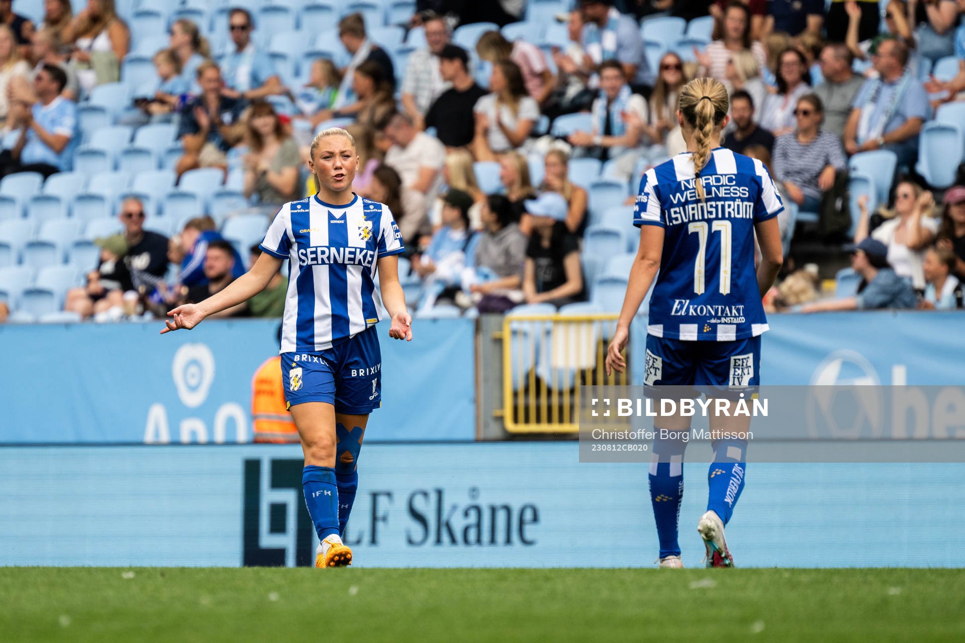 IFK Göteborgs Ebba Fjordskär och Isabella Svanström