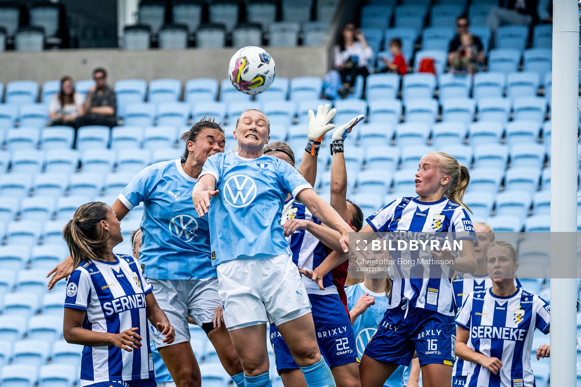 Malmö FFs Anna Welin och Madeleine Hejde oroar framför
