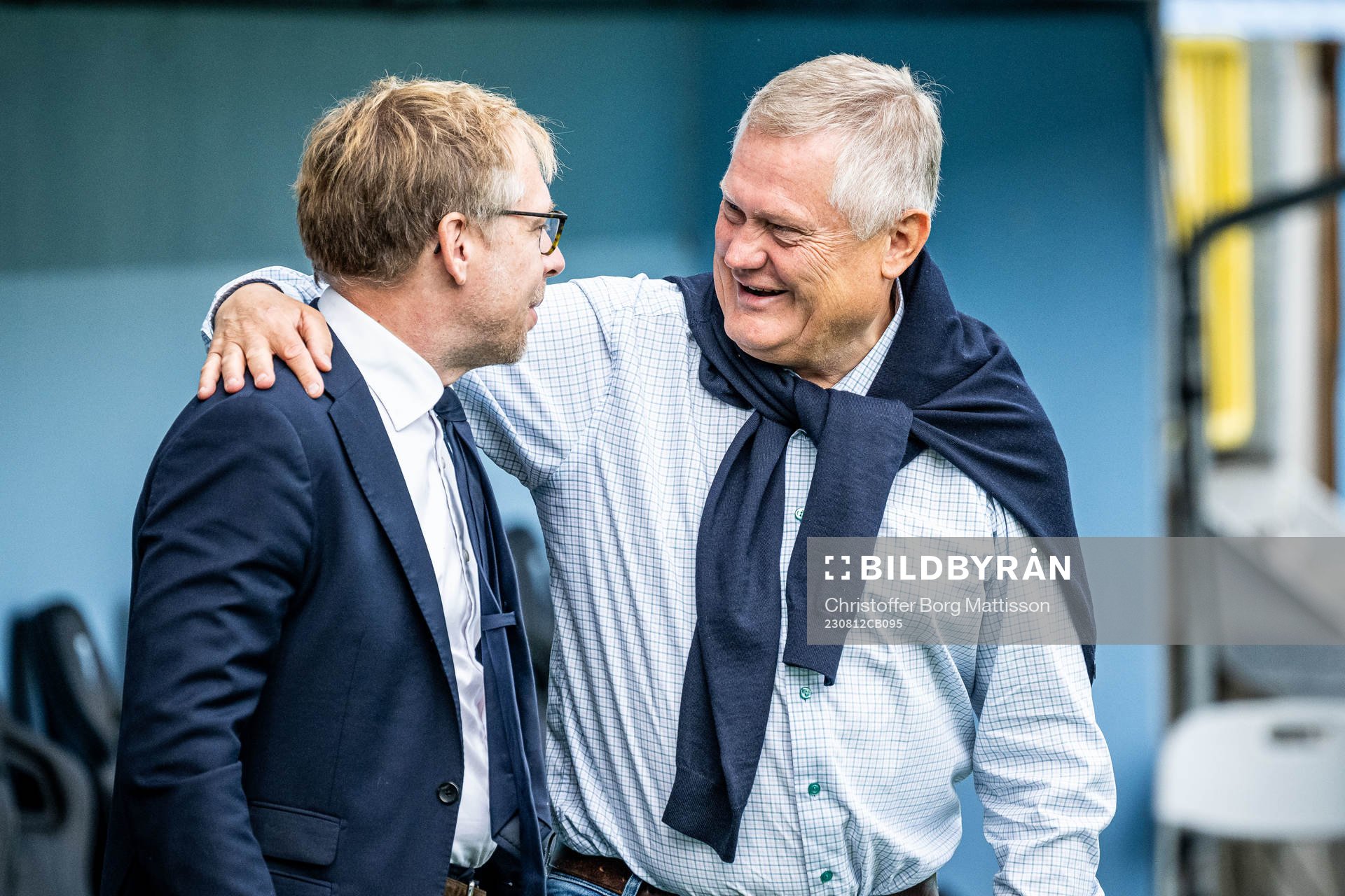 Malmö FFs presschef Peter Sohlmér och ordförande Anders