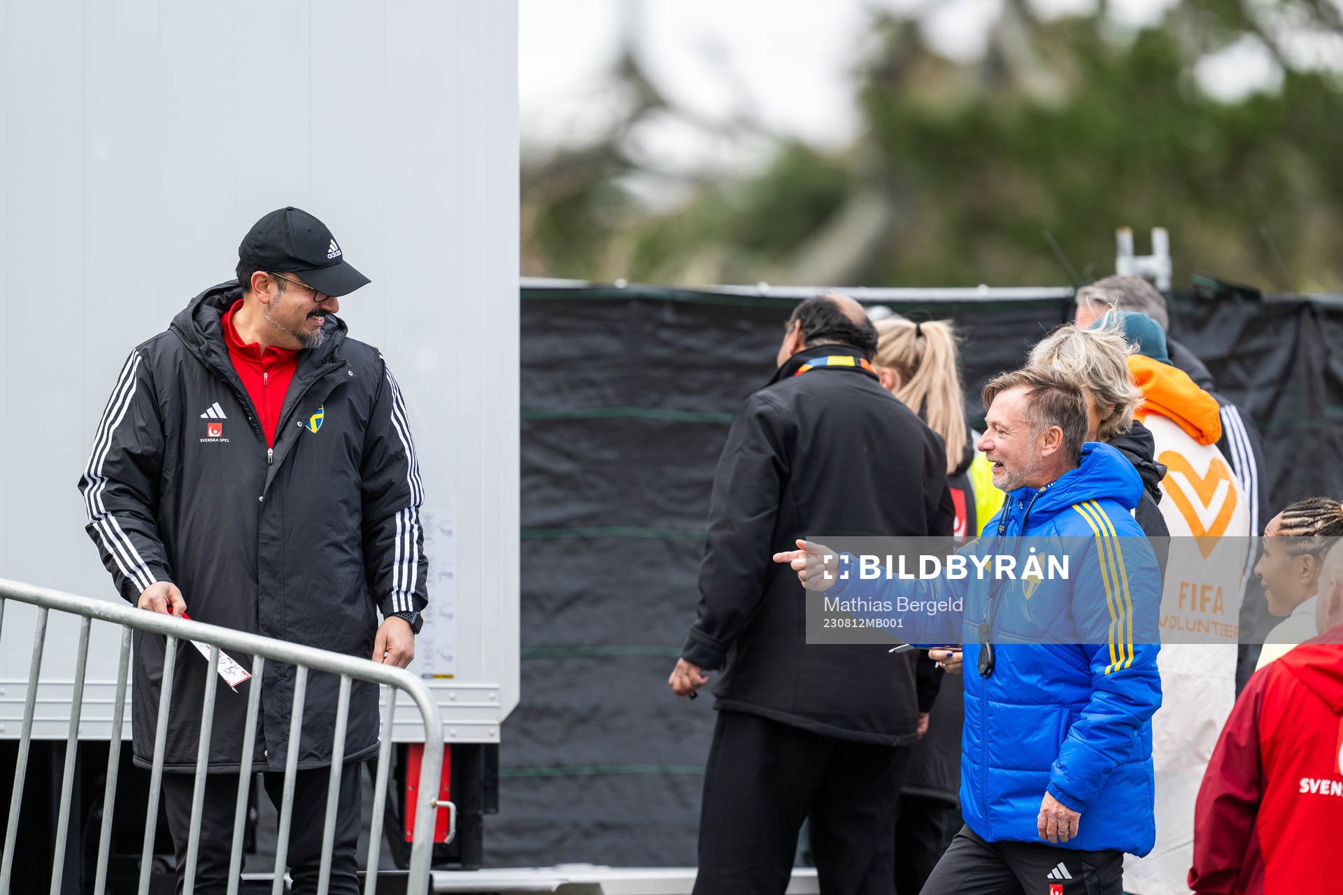 Medical doctor Houman Ebrahimi and head coach Peter