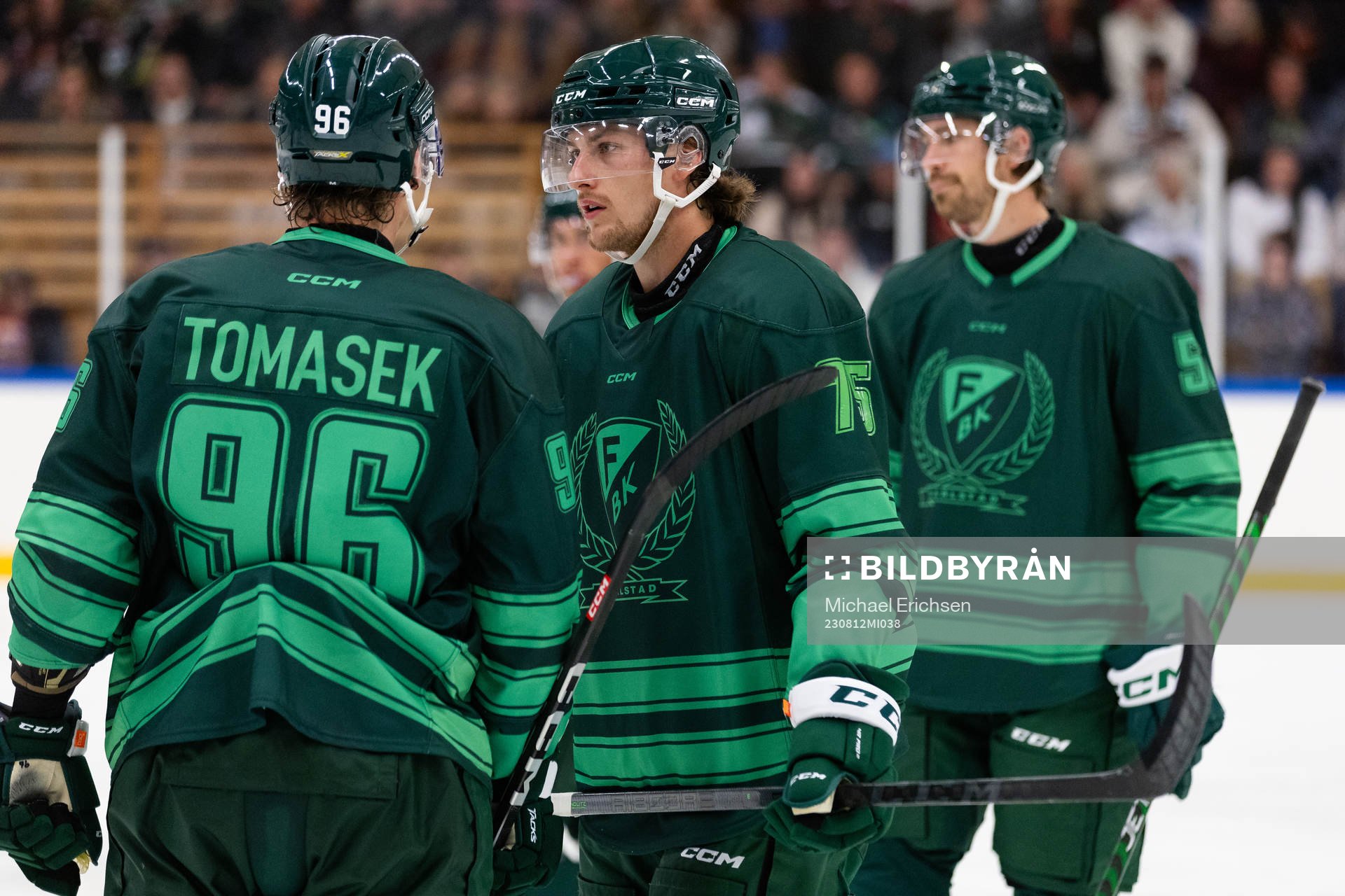 Färjestads David Tomasek och Jeremy Salvas Groleau