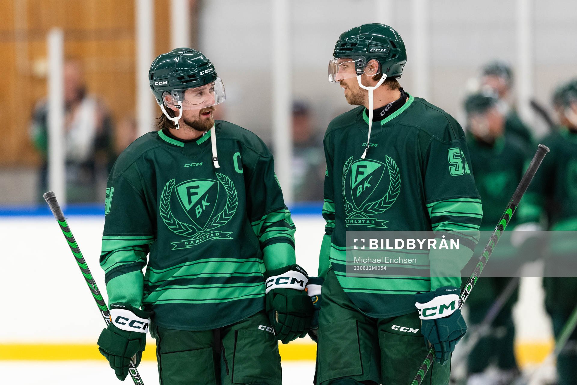 Färjestads Linus Johansson och August Tornberg