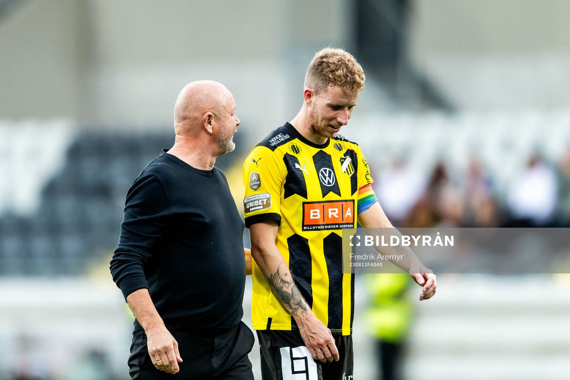 Häckens tränare Per-Mathias Høgmo och Samuel Gustafson