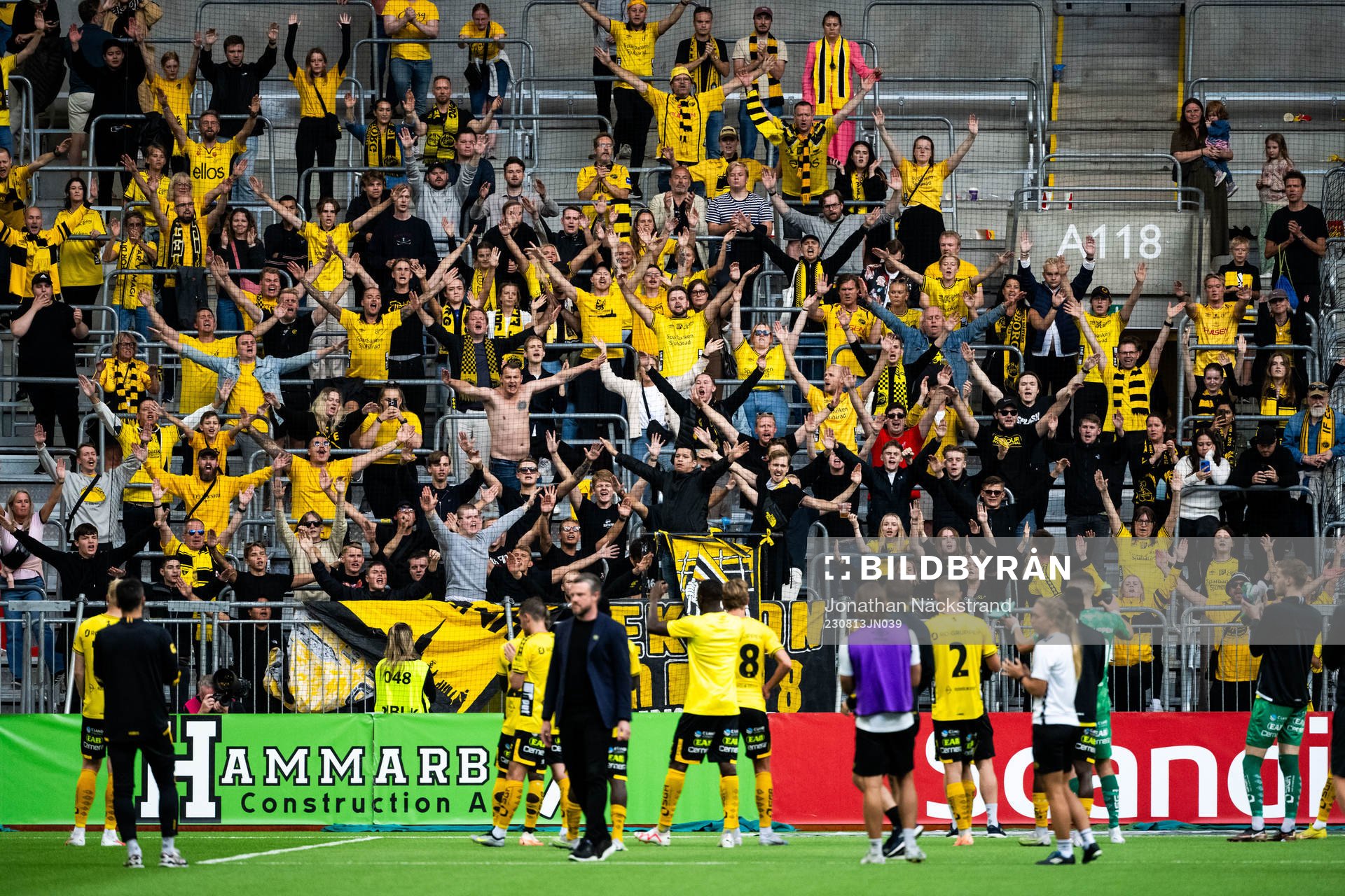Elfsborgs spelare och supportrar