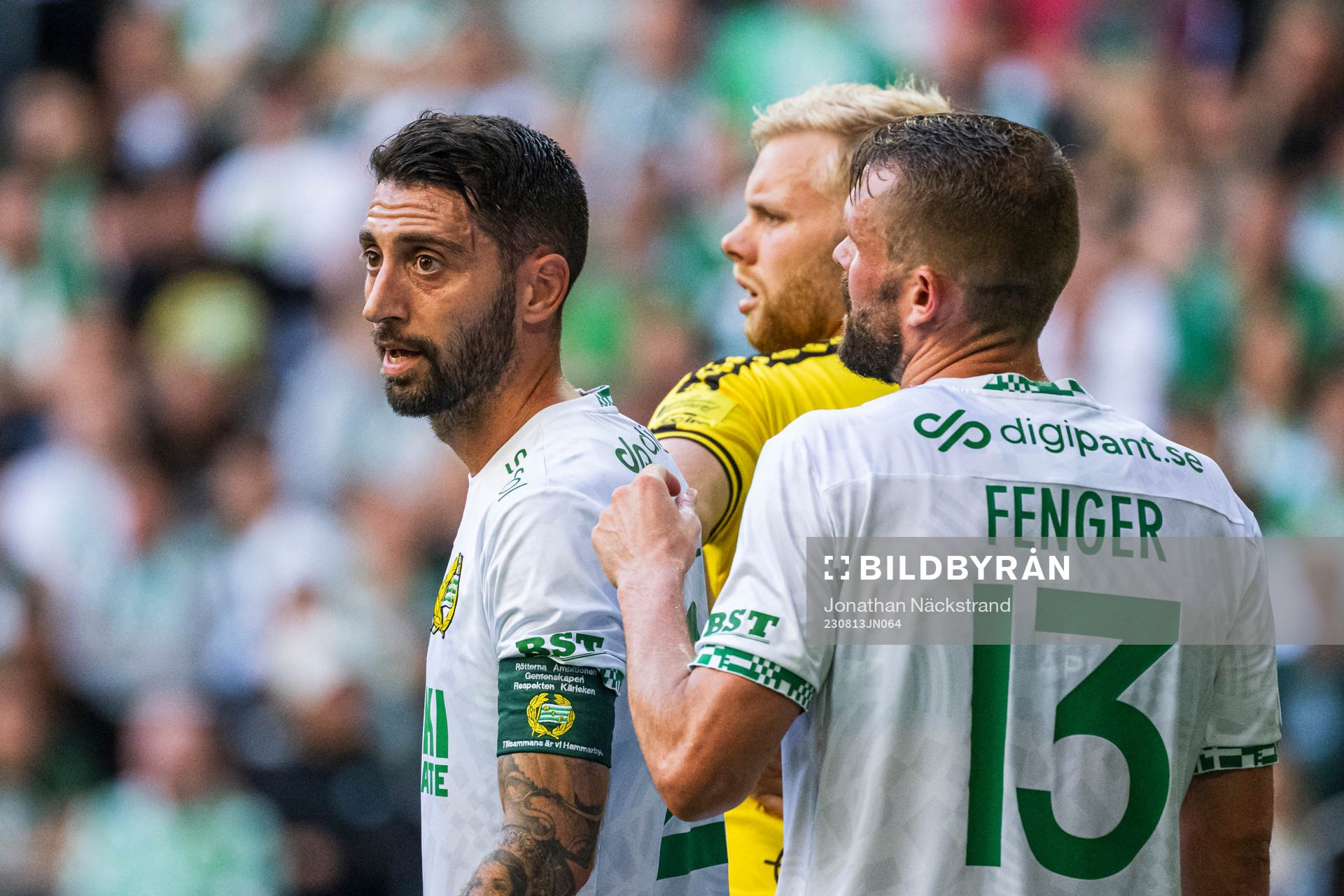 Hammarbys Nahir Besara och Mads Fenger Nielsen