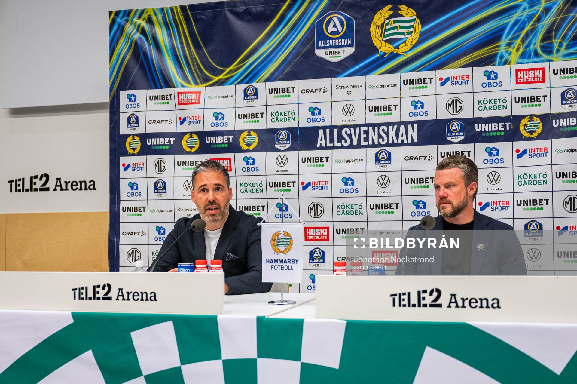 Hammarbys tränare Marti Cifuentes och Elfsborgs manager