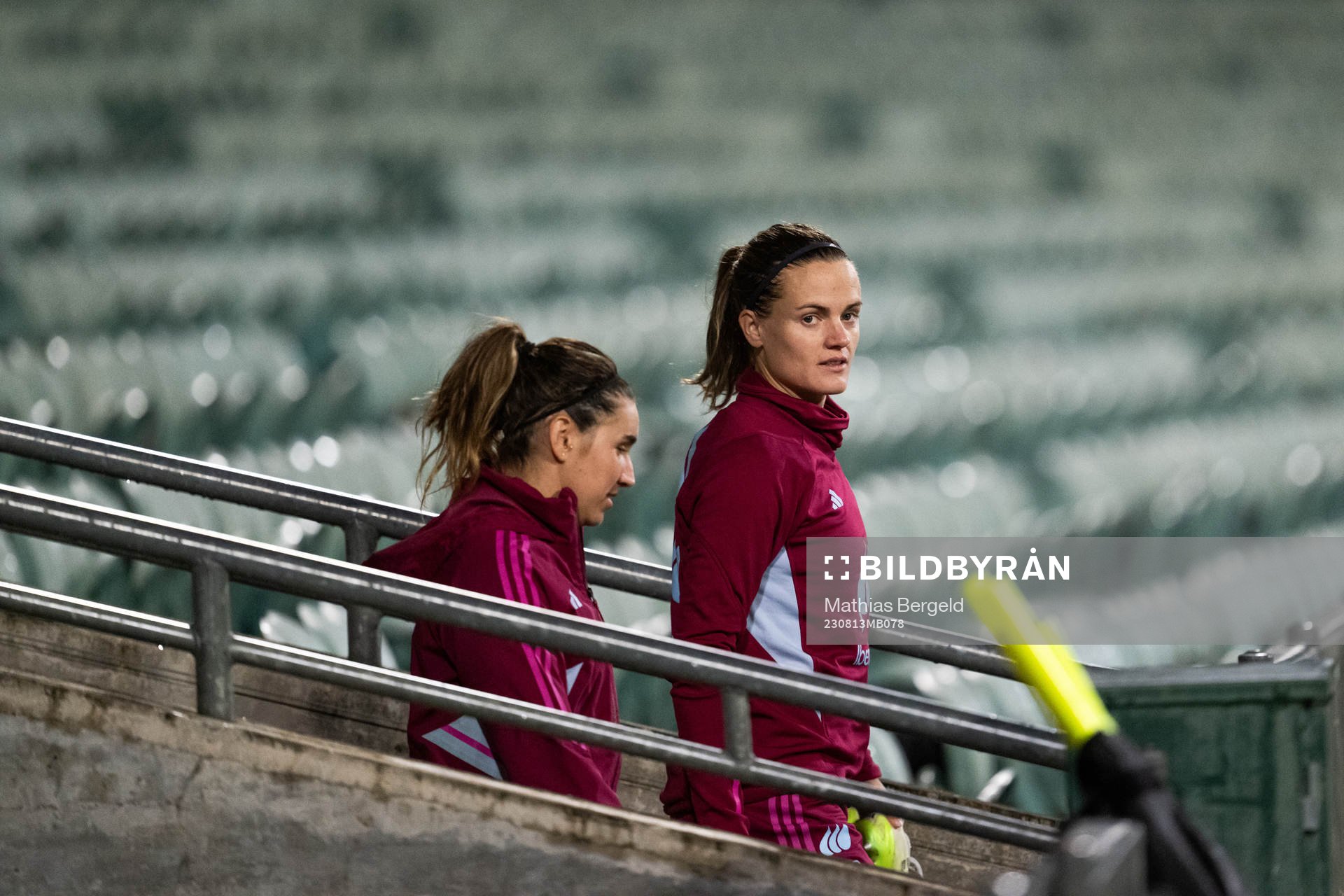 Mariona Caldentey and Irene Paredes of the Spanish women's
