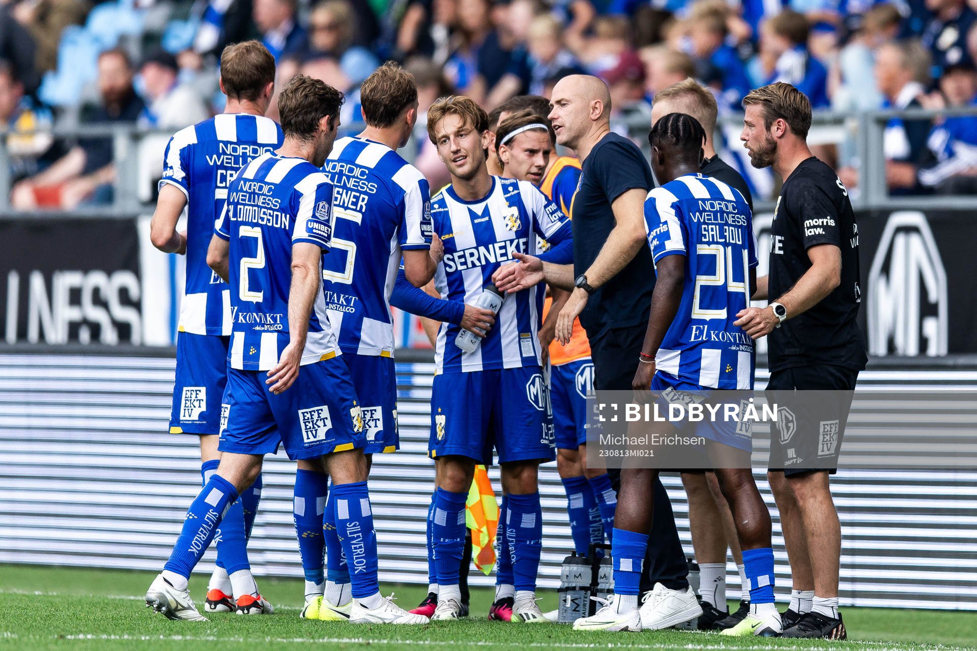 IFK Göteborgs tränare Jens Berthel Askou och spelare