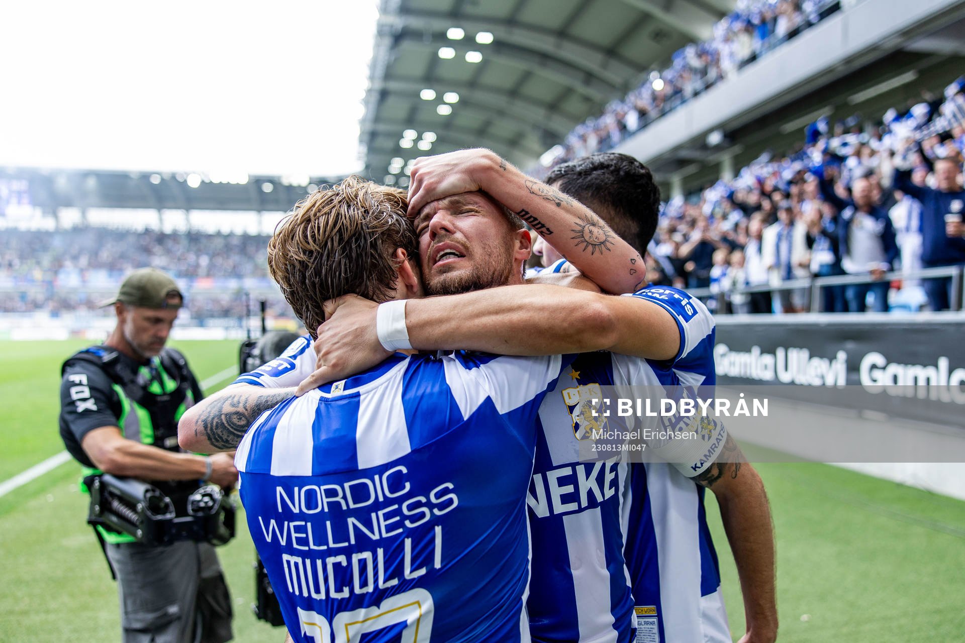 IFK Göteborgs Marcus Berg jublar med lagkamrater