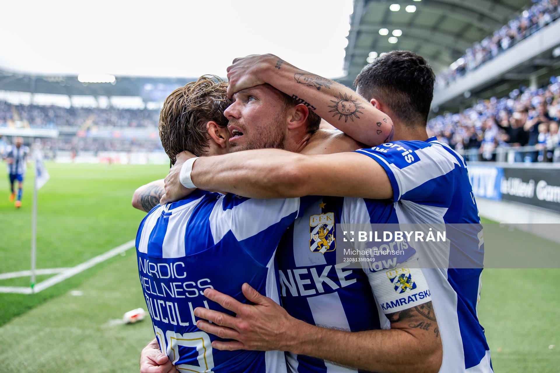 IFK Göteborgs Marcus Berg jublar med lagkamrater