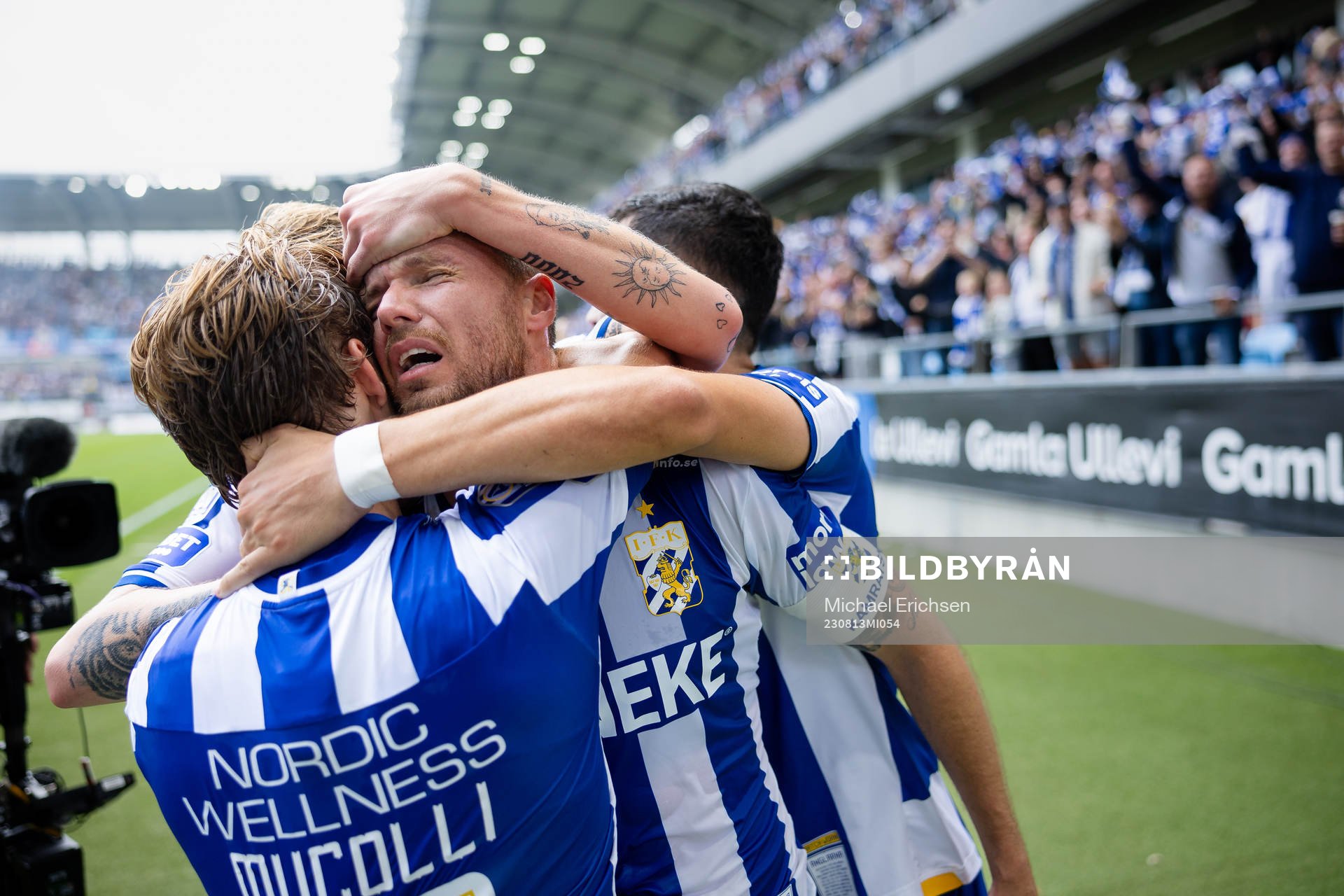 IFK Göteborgs Marcus Berg jublar med lagkamrater