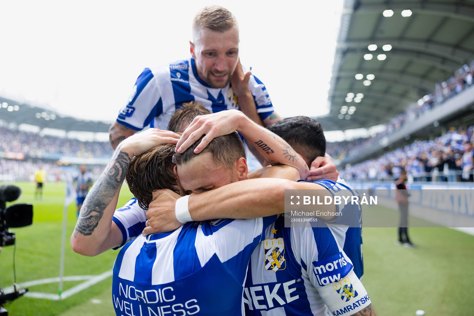 IFK Göteborgs Marcus Berg jublar med lagkamrater