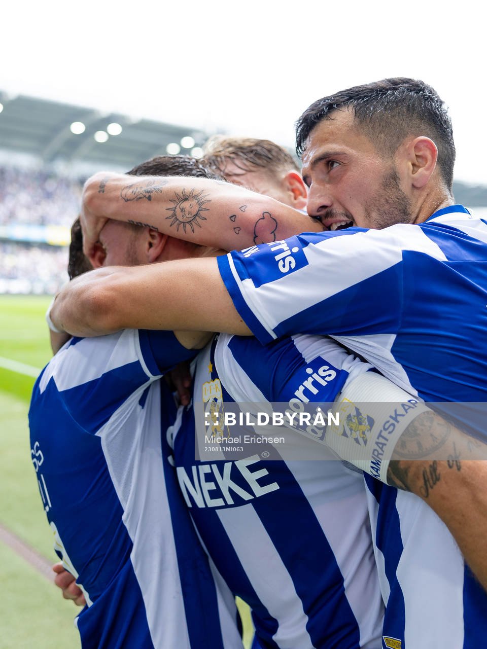IFK Göteborgs Marcus Berg jublar med lagkamrater