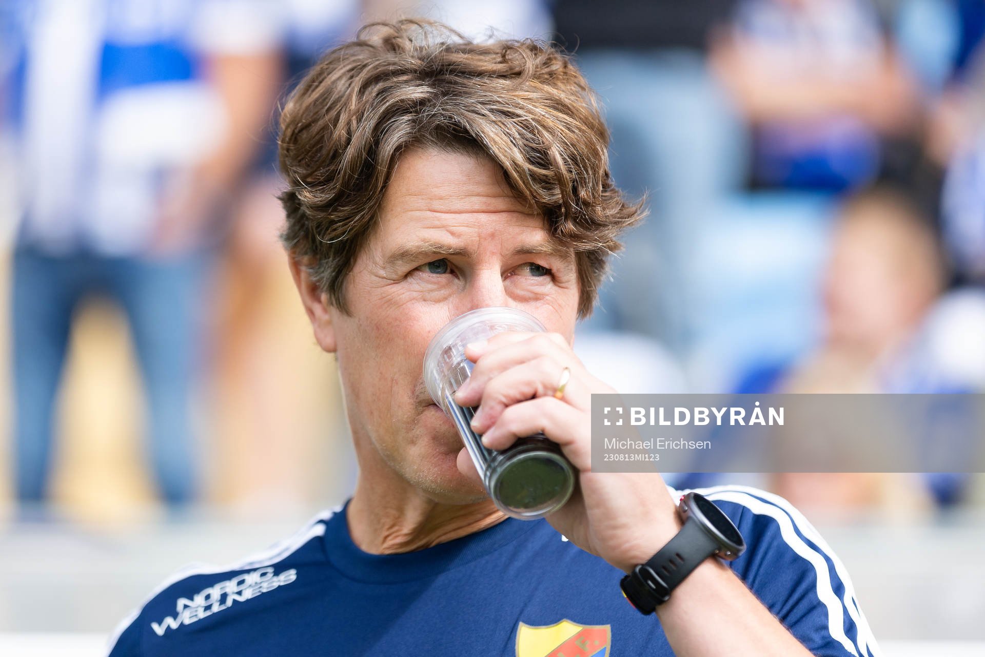 Djurgårdens tränare Thomas Lagerlöf innan