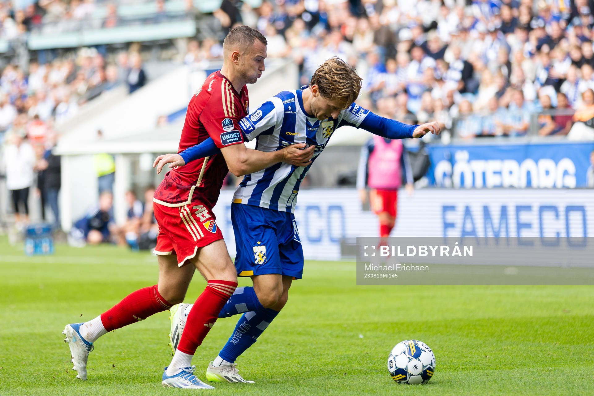 Djurgårdens Piotr Johansson och IFK Göteborgs Arbnor