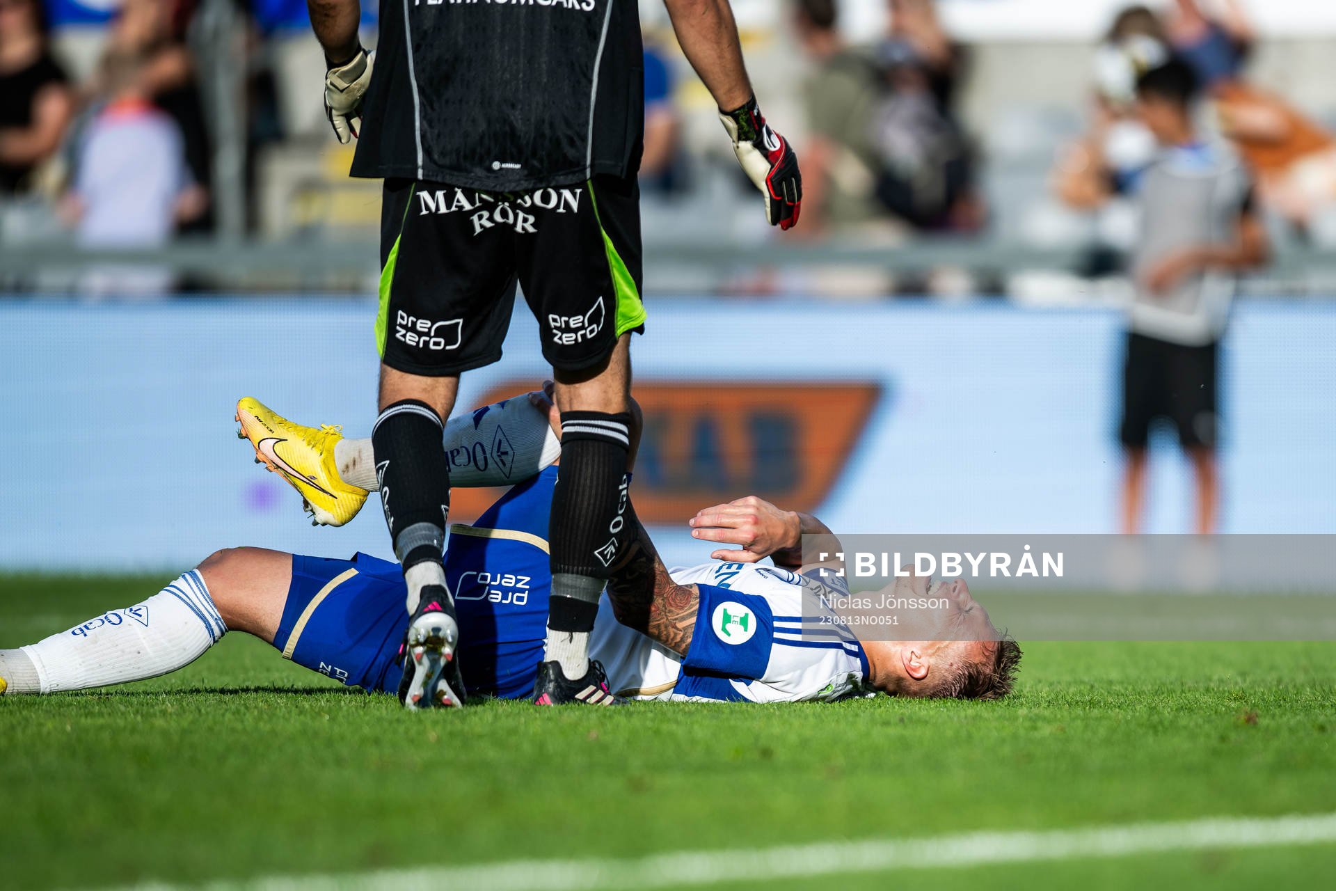 IFK Norrköpings Marco Lund Nielsen har ont