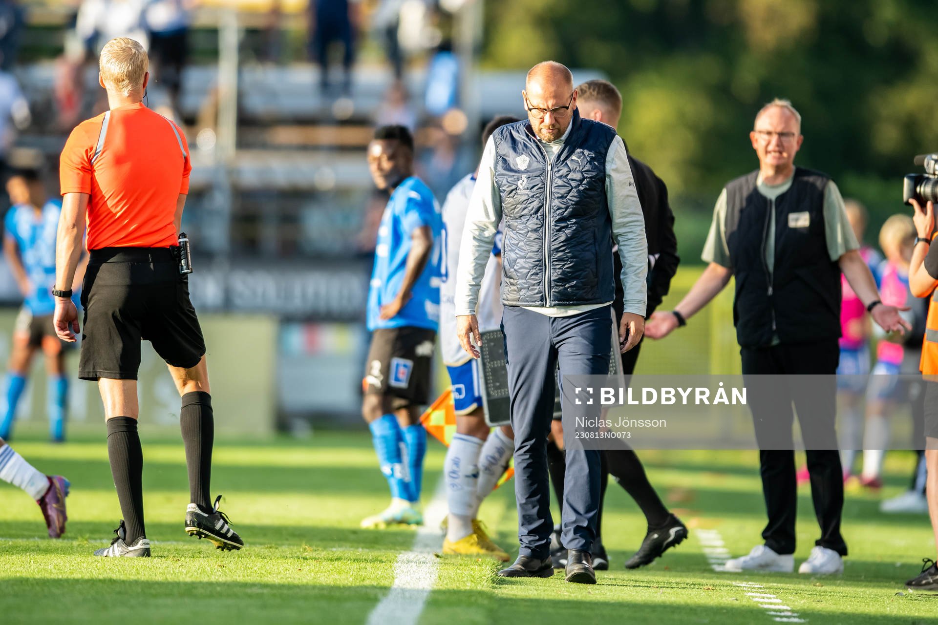 Halmstads tränare Magnus Haglund deppar