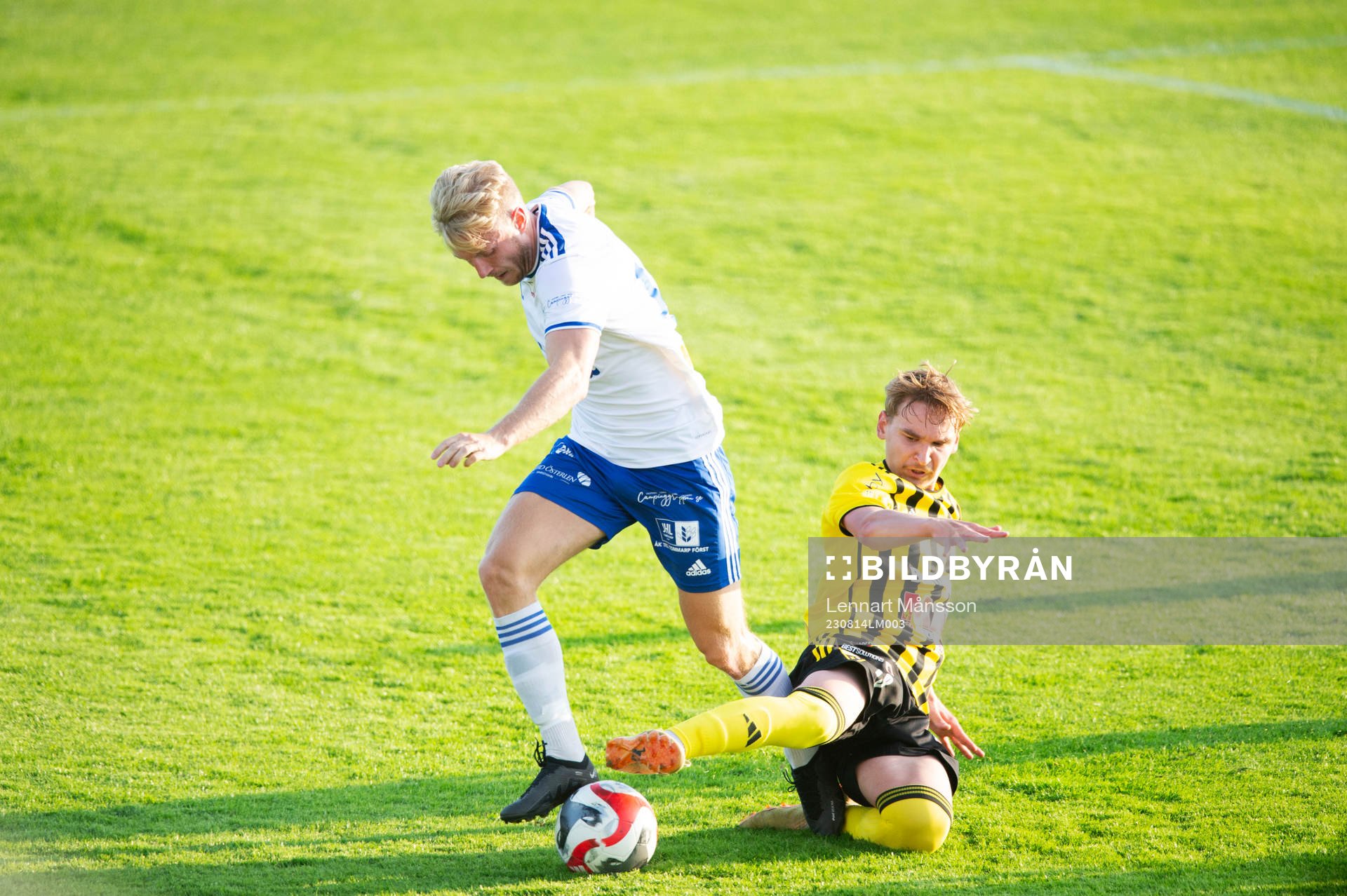 IFK Hässleholms Amir Ramanovski i matchen i DM mellan IFK Hässleholm och IFK Simrishamn, i Hässleholm 14 augusti 2023.