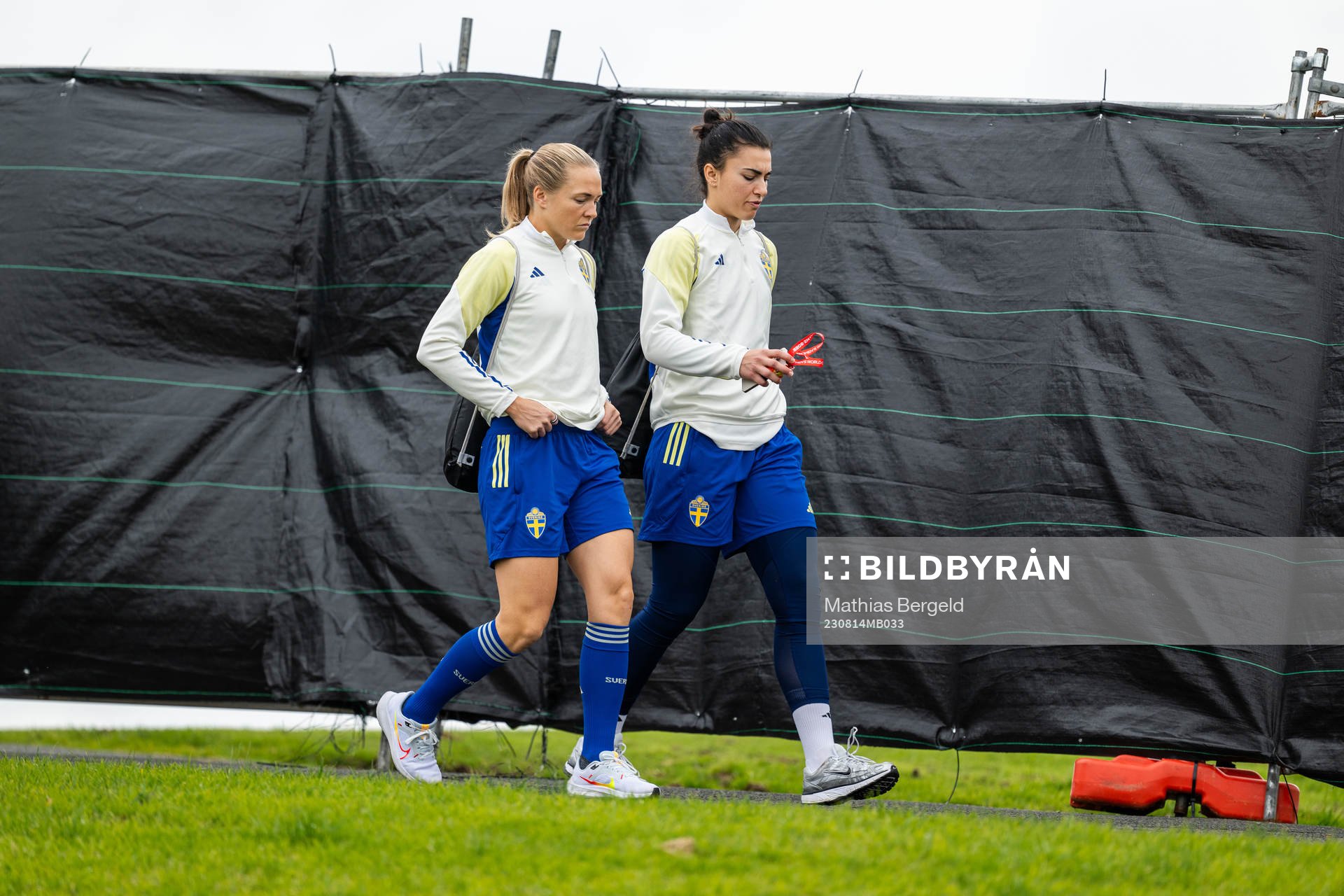 Magdalena Eriksson and goalkeeper Zecira Musovic of the