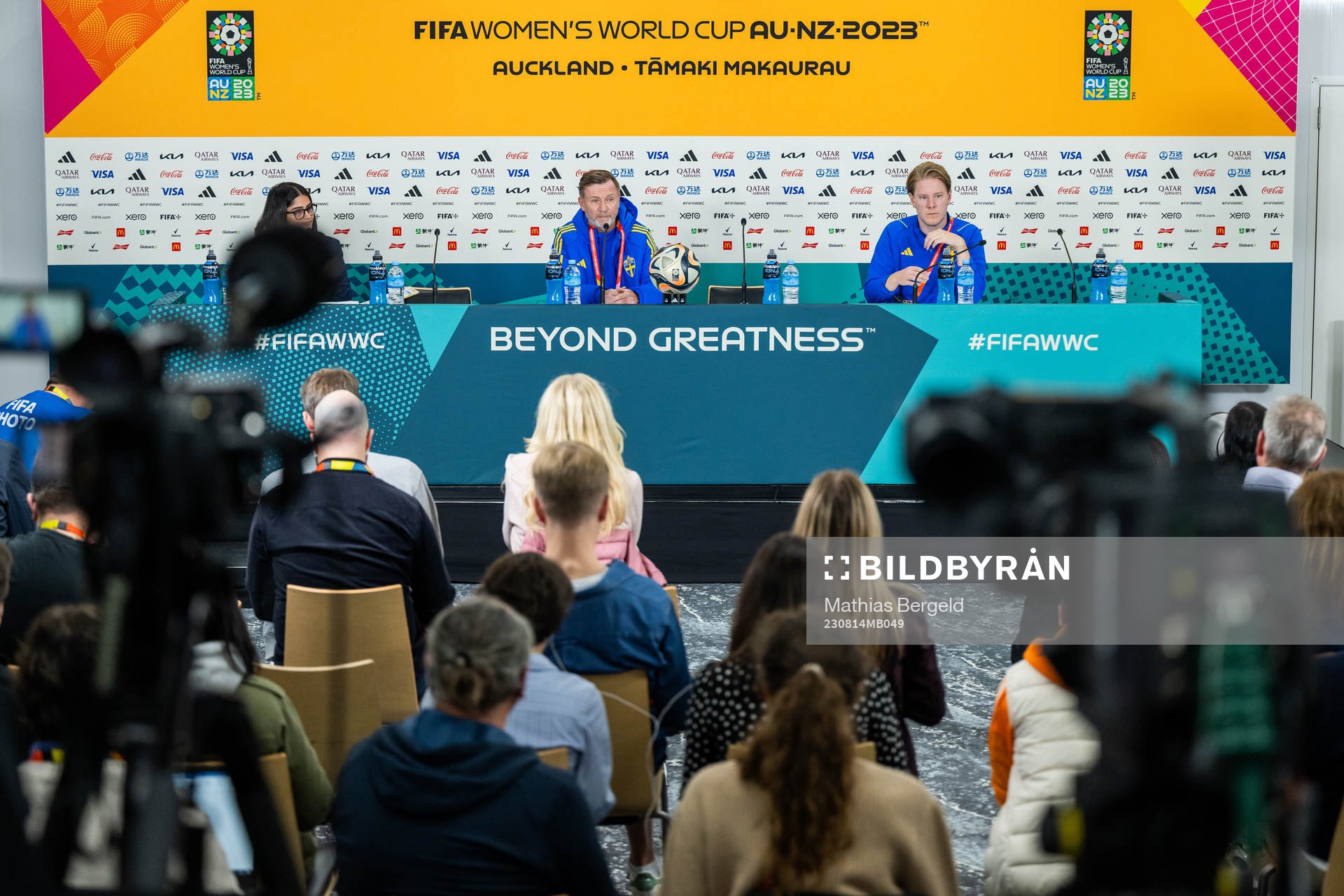 Head coach Peter Gerhardsson and press officer Fredrik