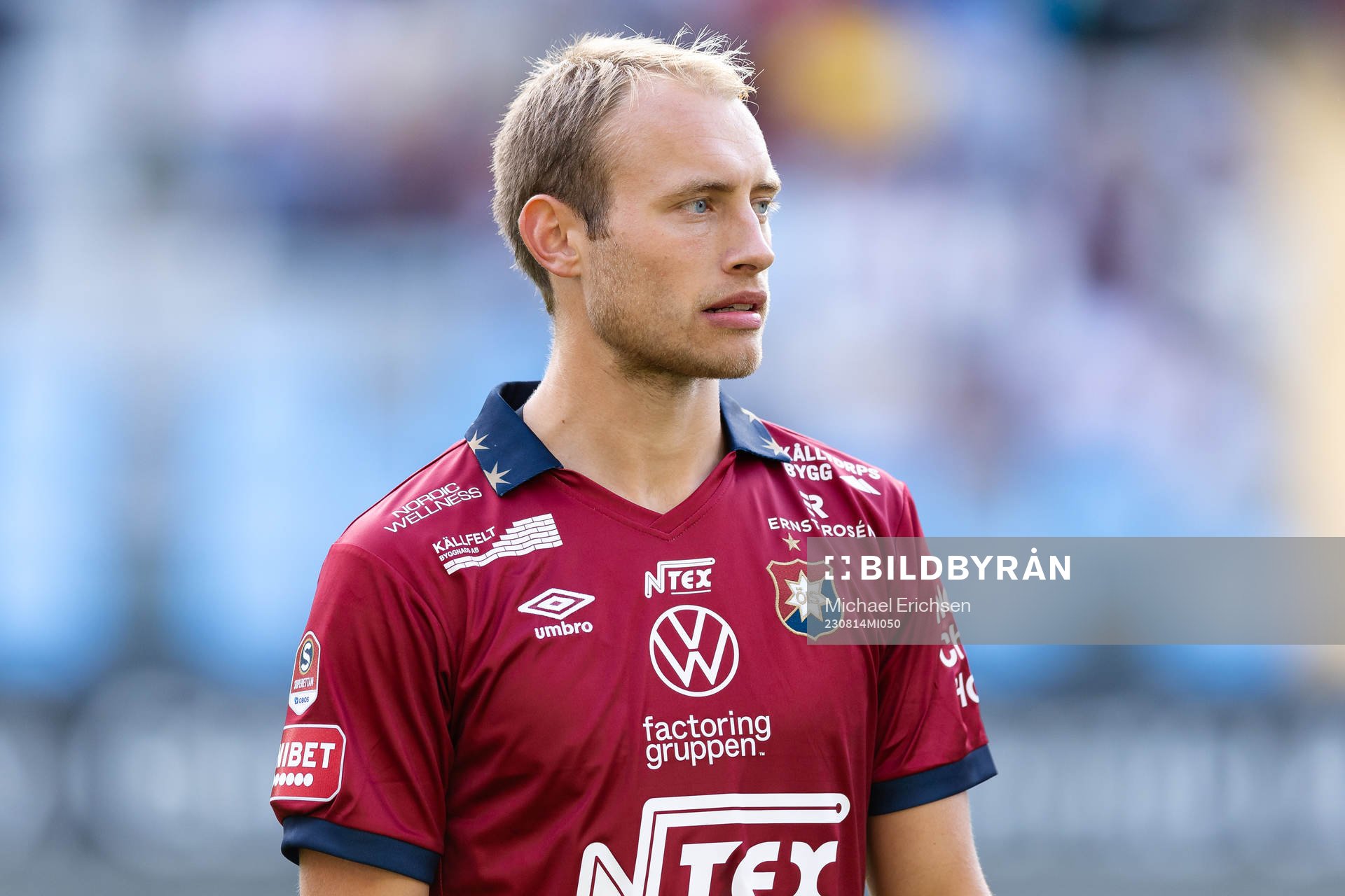 Örgrytes Villiam Dahlström på line up innan