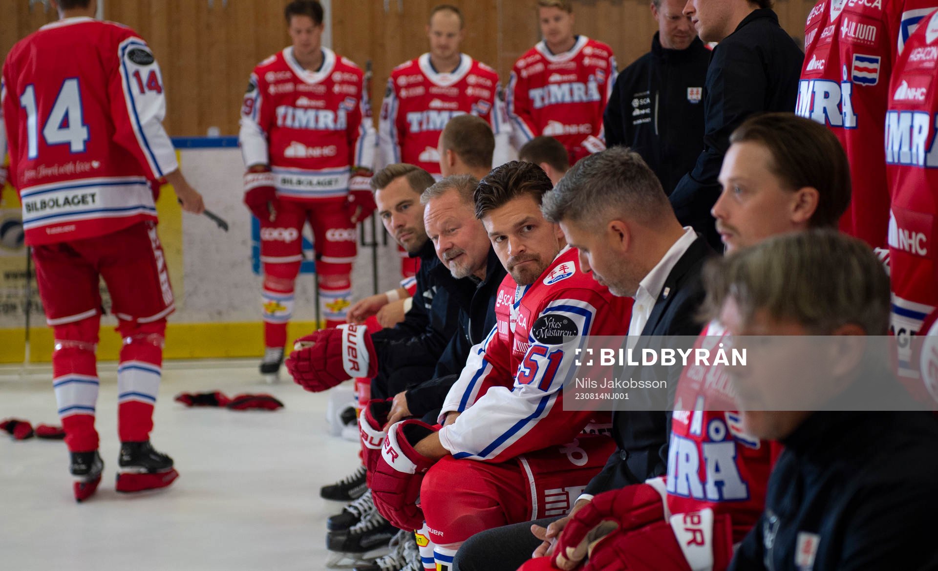 Timrås Anton Lander, sportchef Kimmo Kapanen och Jonathan