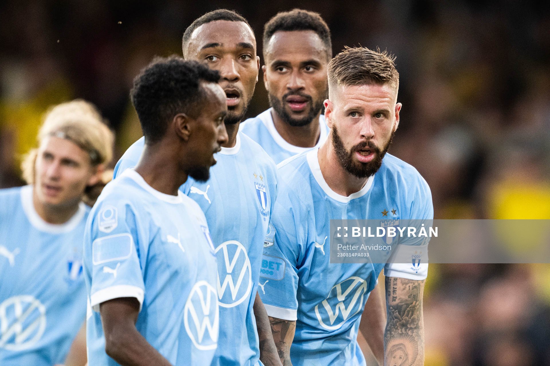 Malmö FFs Taha Ali, Derek Cornelius, Isaac Kiese Thelin