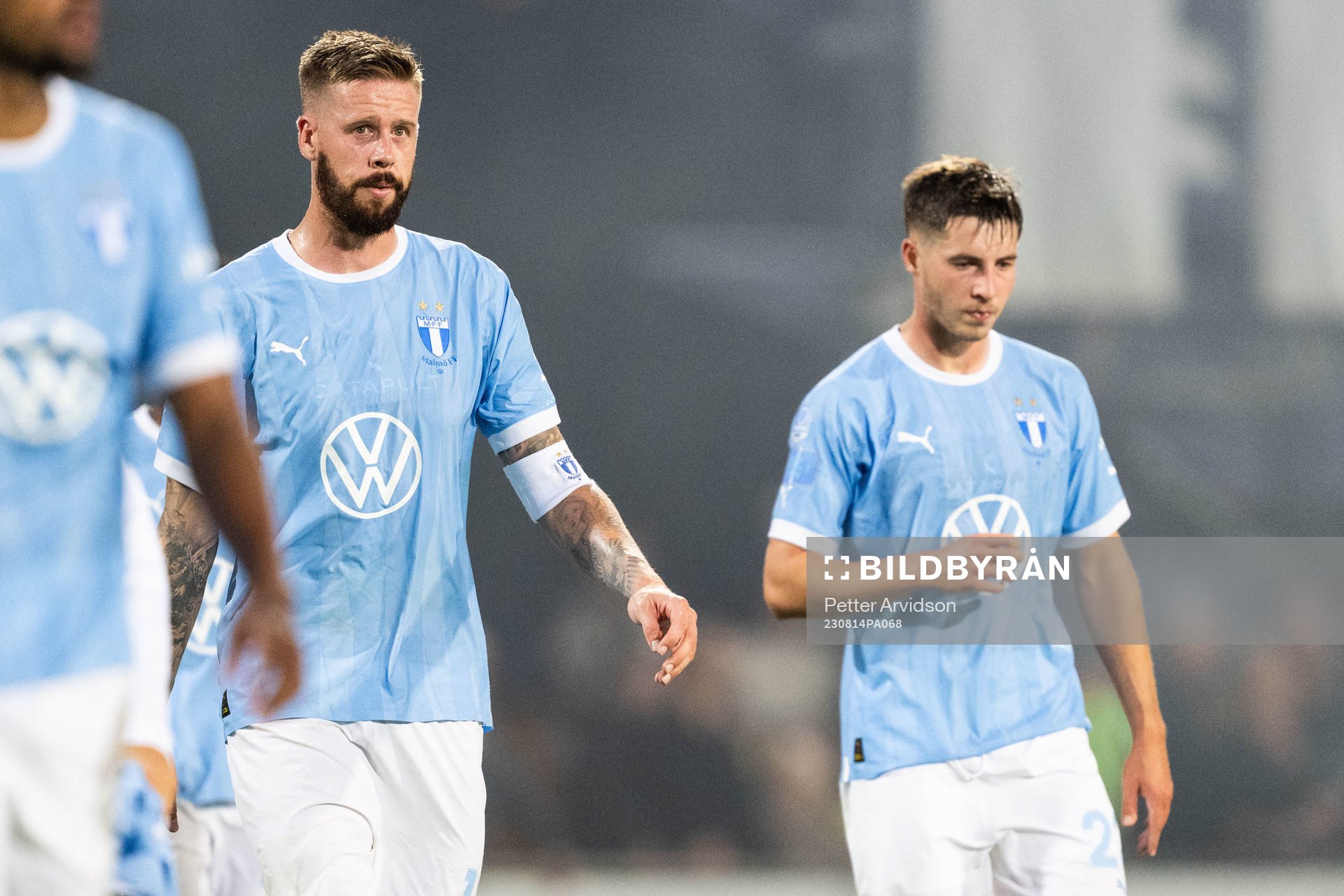 Malmö FFs Pontus Jansson och Lasse Berg Johnsen deppar