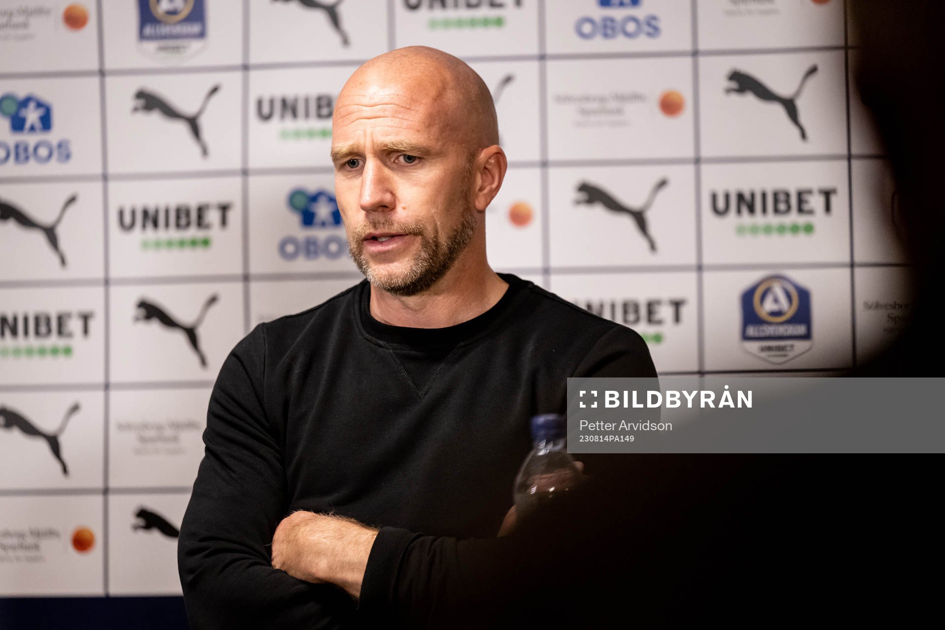 Malmö FFs tränare Henrik Rydström på presskonferensen