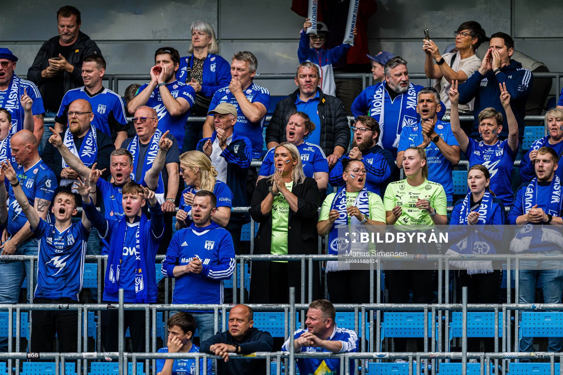 Spectators in the stands