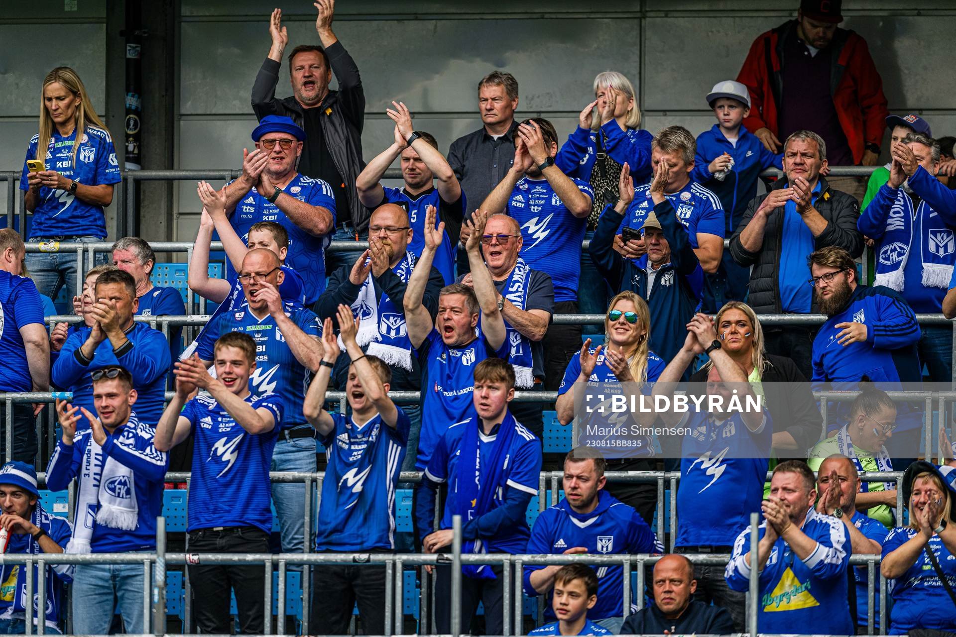 Spectators in the stands