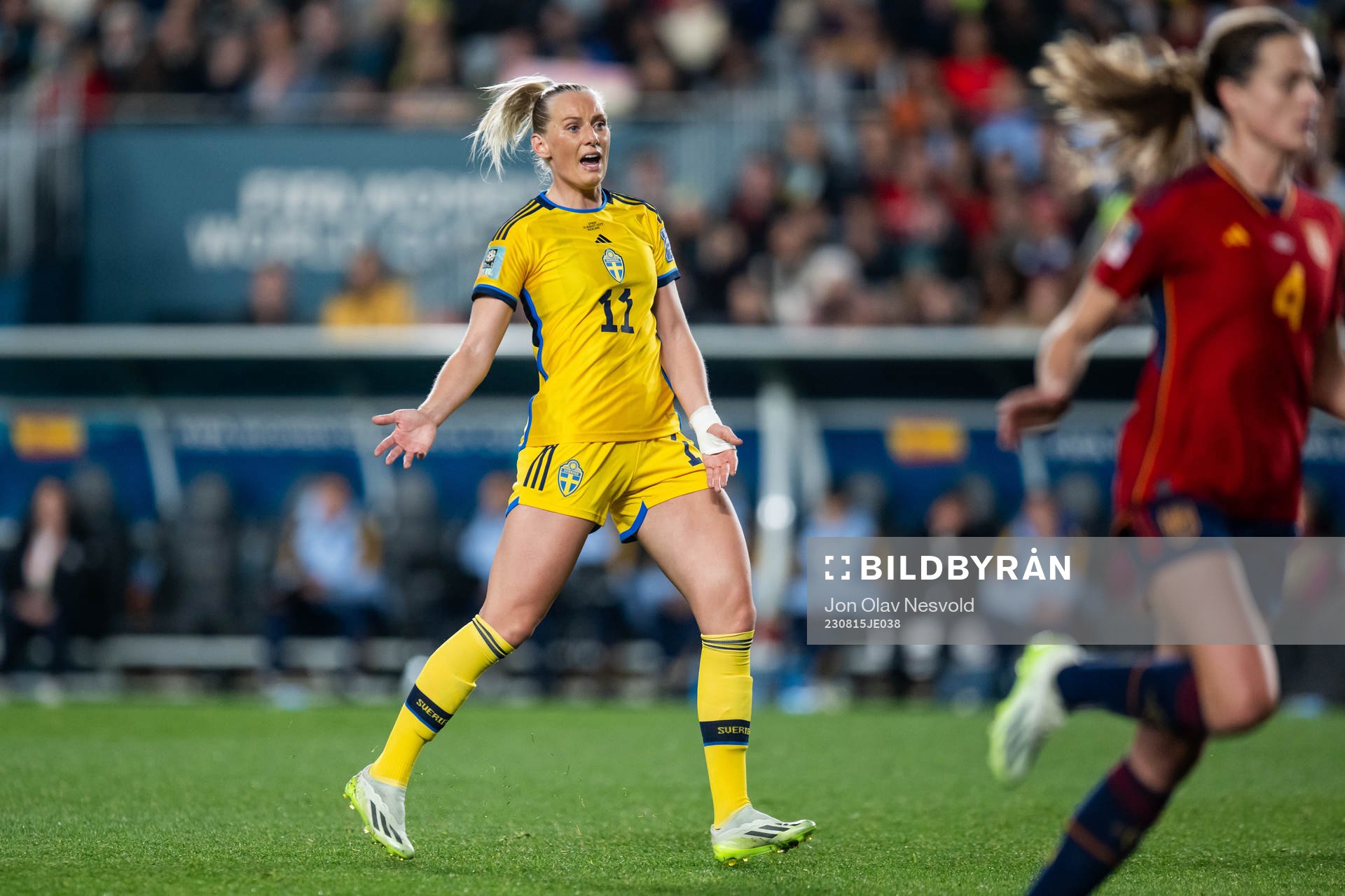 Stina Blackstenius of Sweden reacts