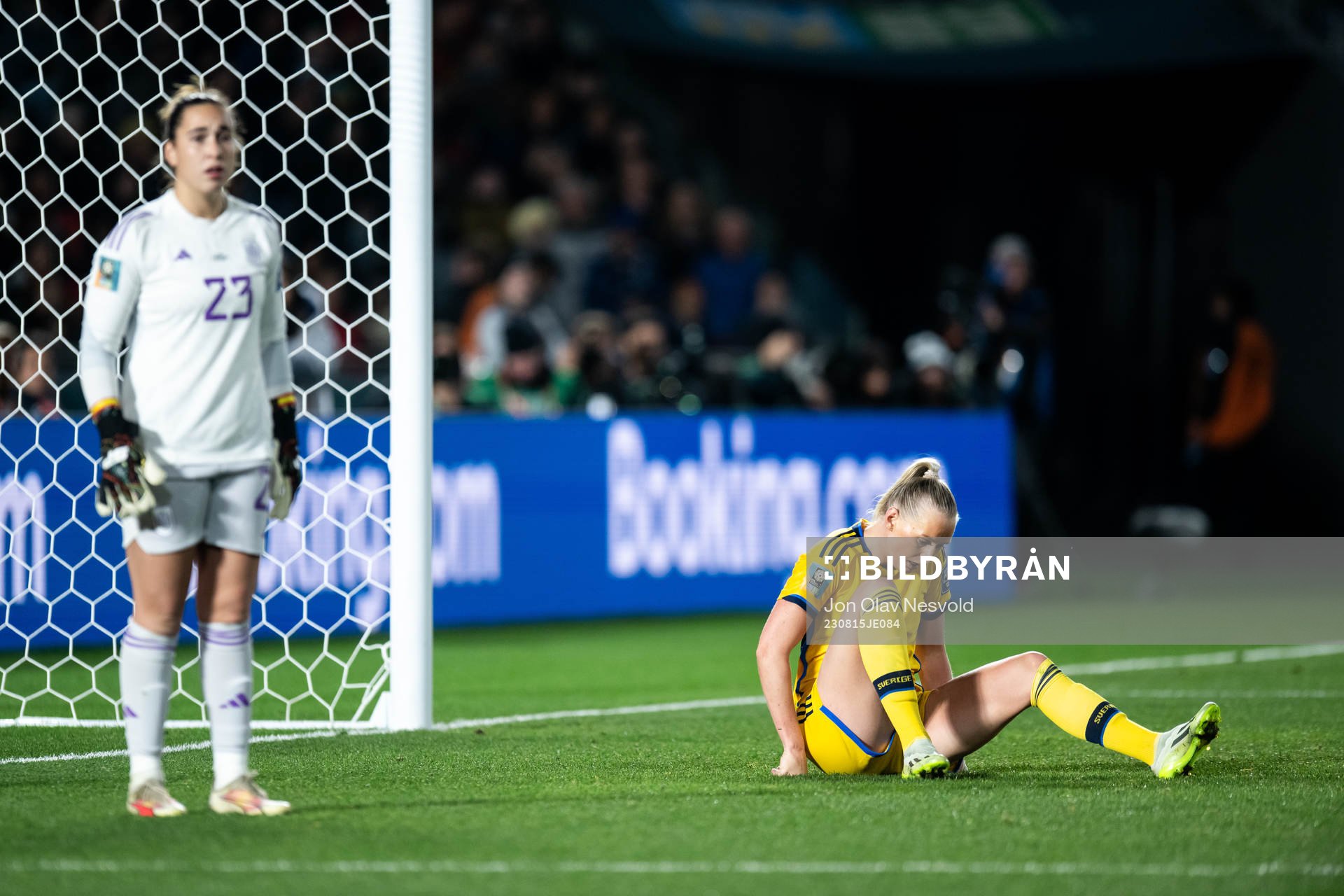 Stina Blackstenius of Sweden looks dejected